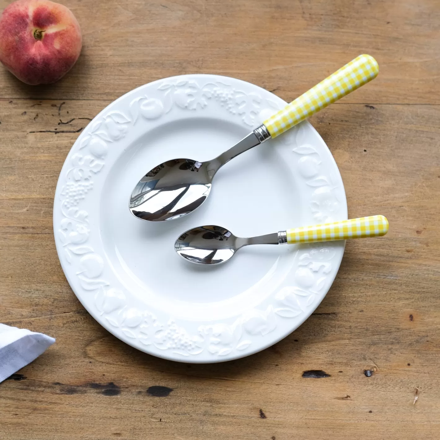 Sabre Paris Soup Spoon>Gingham, Yellow