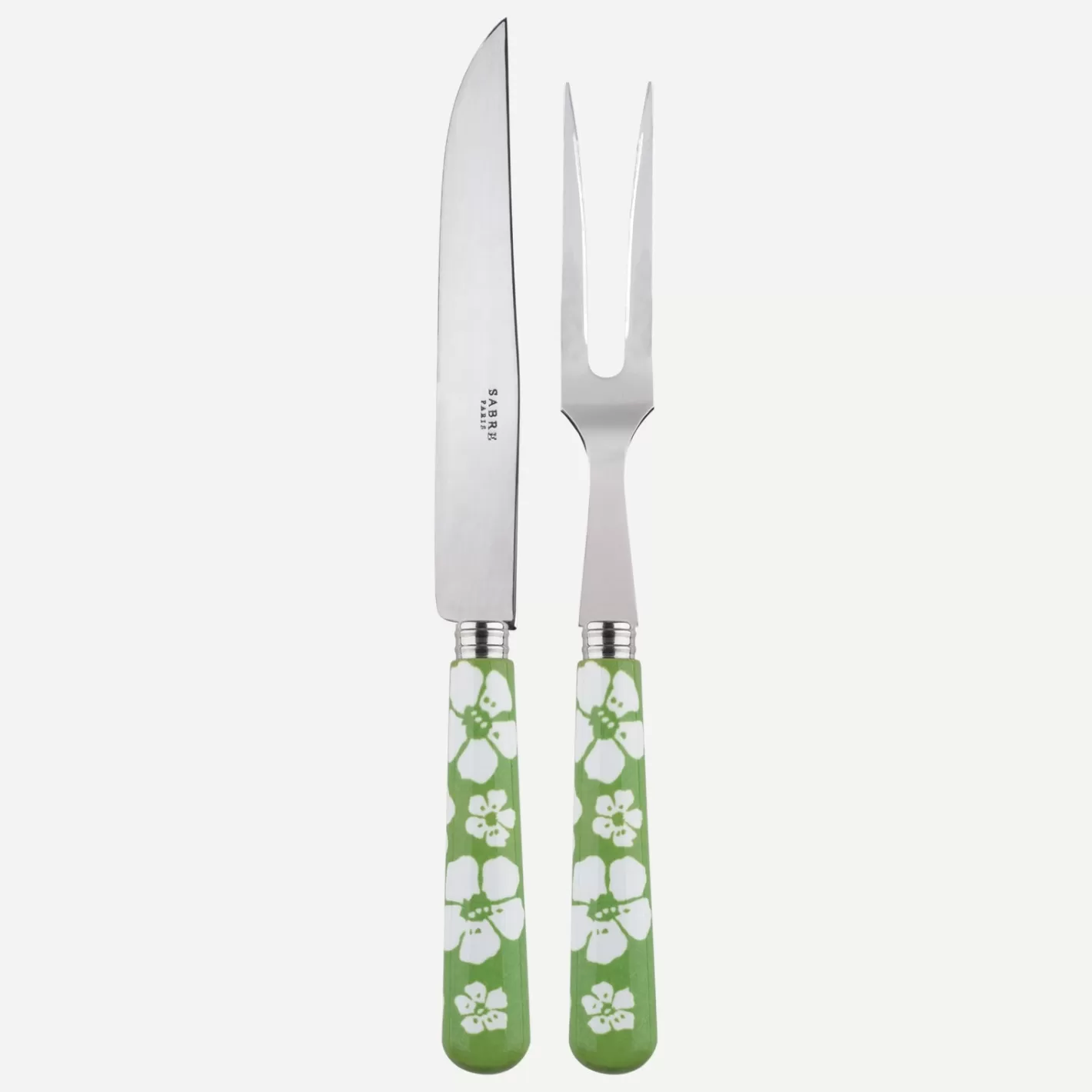 Sabre Paris Carving Set>Hawaiian Flower, Garden green