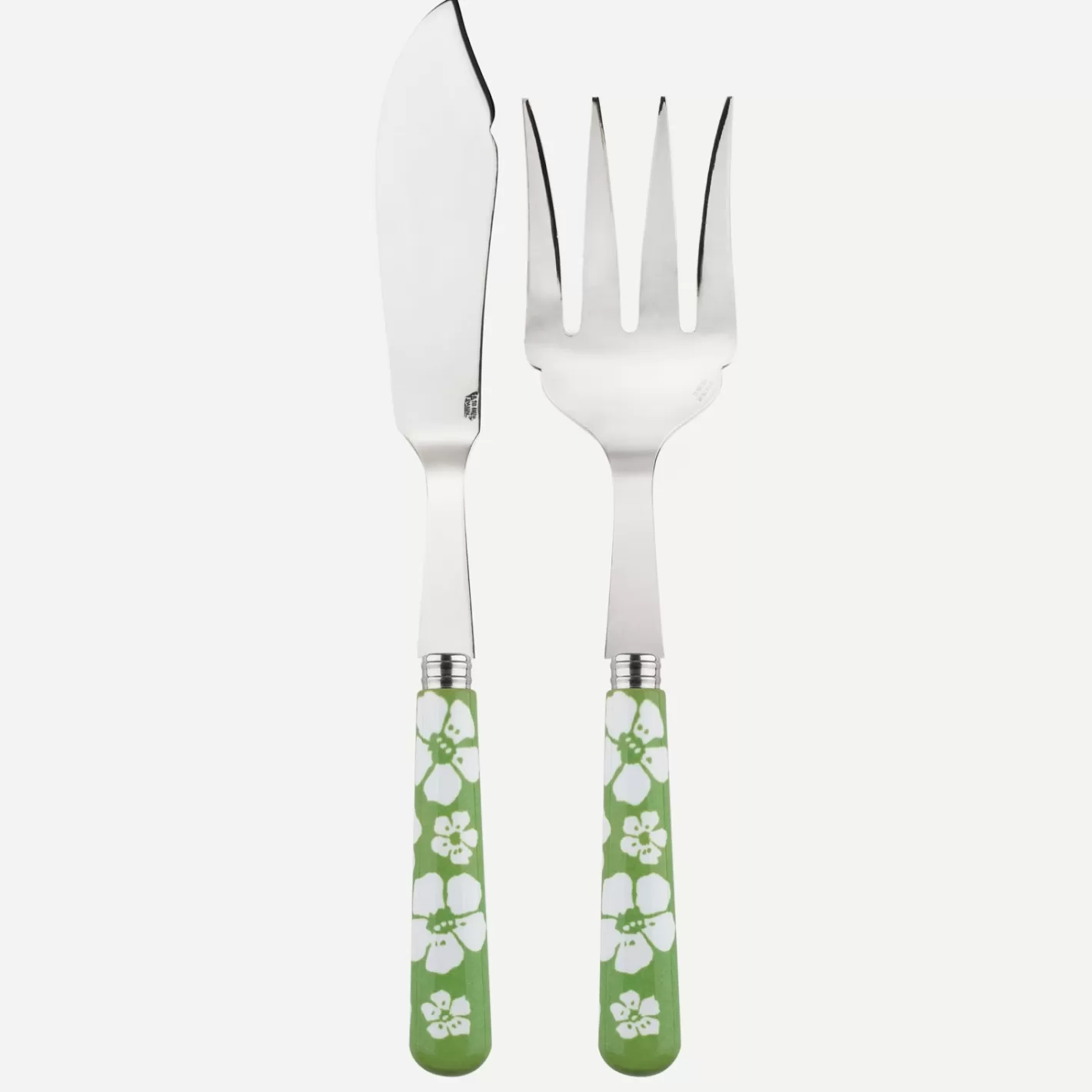 Sabre Paris Fish Serving Set>Hawaiian Flower, Garden green