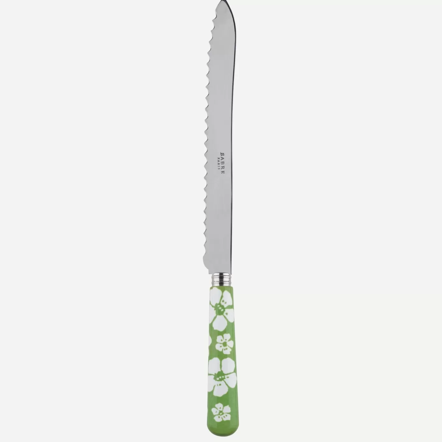 Sabre Paris Bread Knife>Hawaiian Flower, Garden green