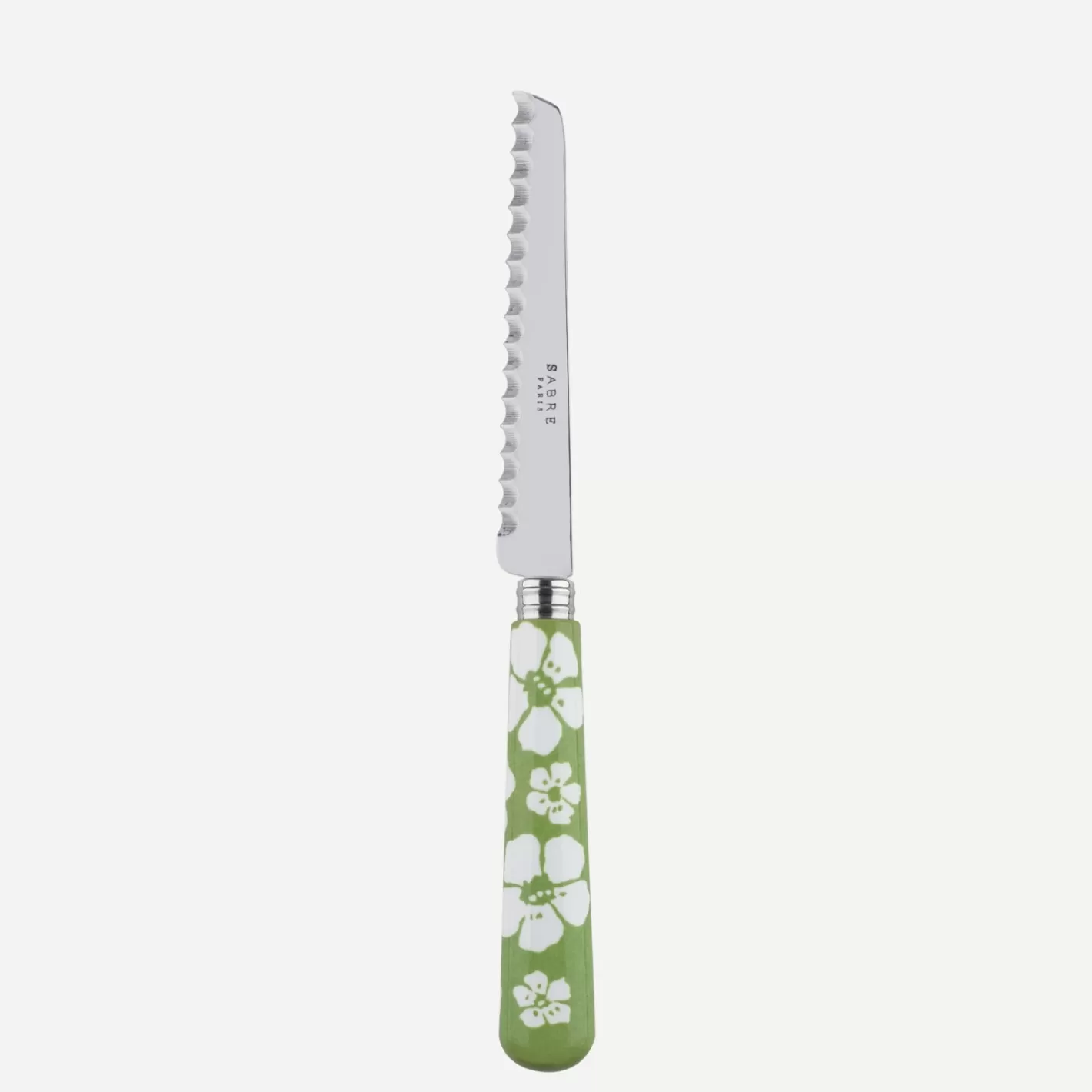 Sabre Paris Tomato Knife>Hawaiian Flower, Garden green