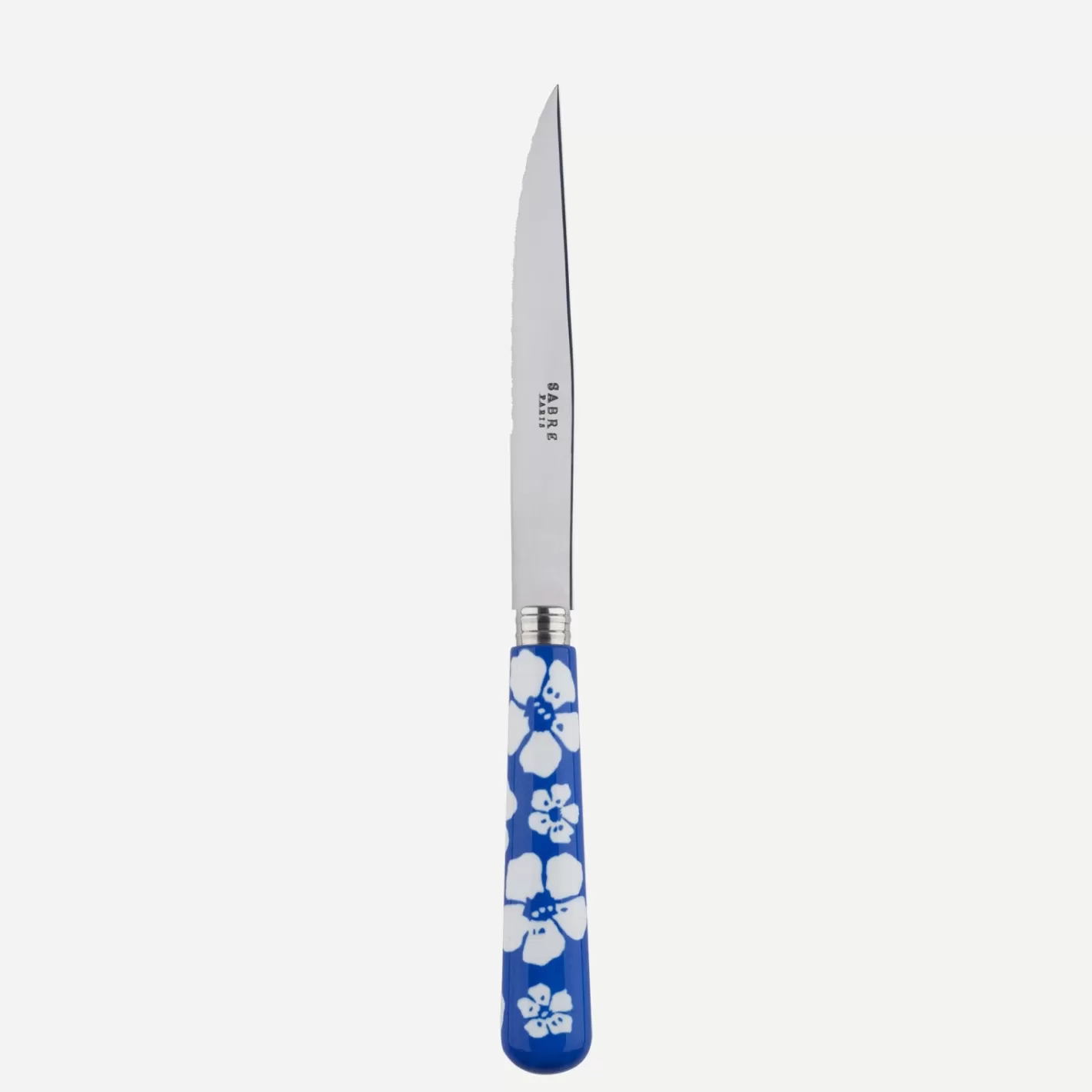 Sabre Paris Steak Knife>Hawaiian Flower, Lapis blue