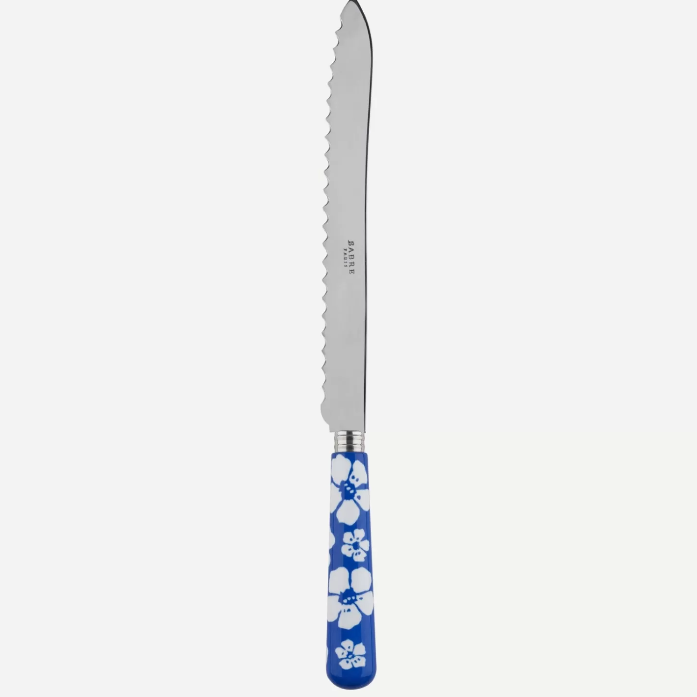 Sabre Paris Bread Knife>Hawaiian Flower, Lapis blue