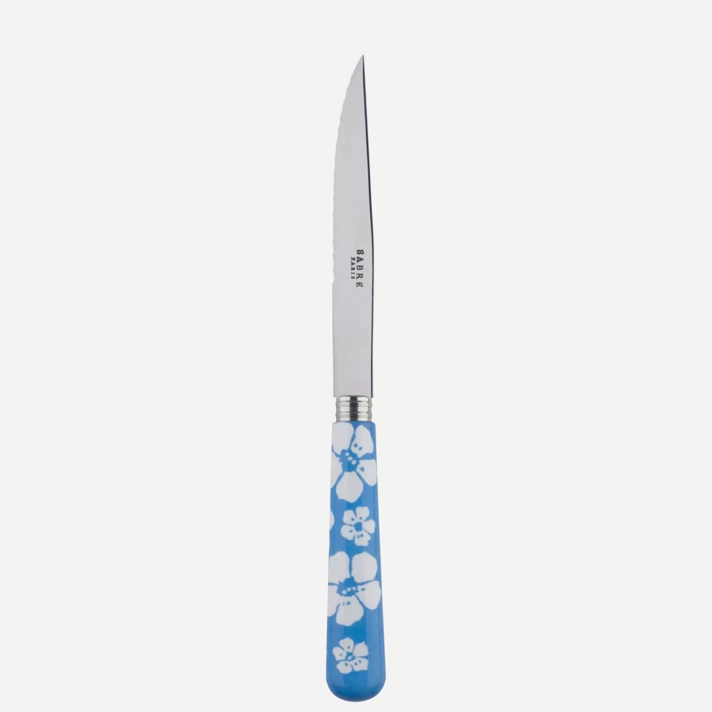 Sabre Paris Steak Knife>Hawaiian Flower, Light blue