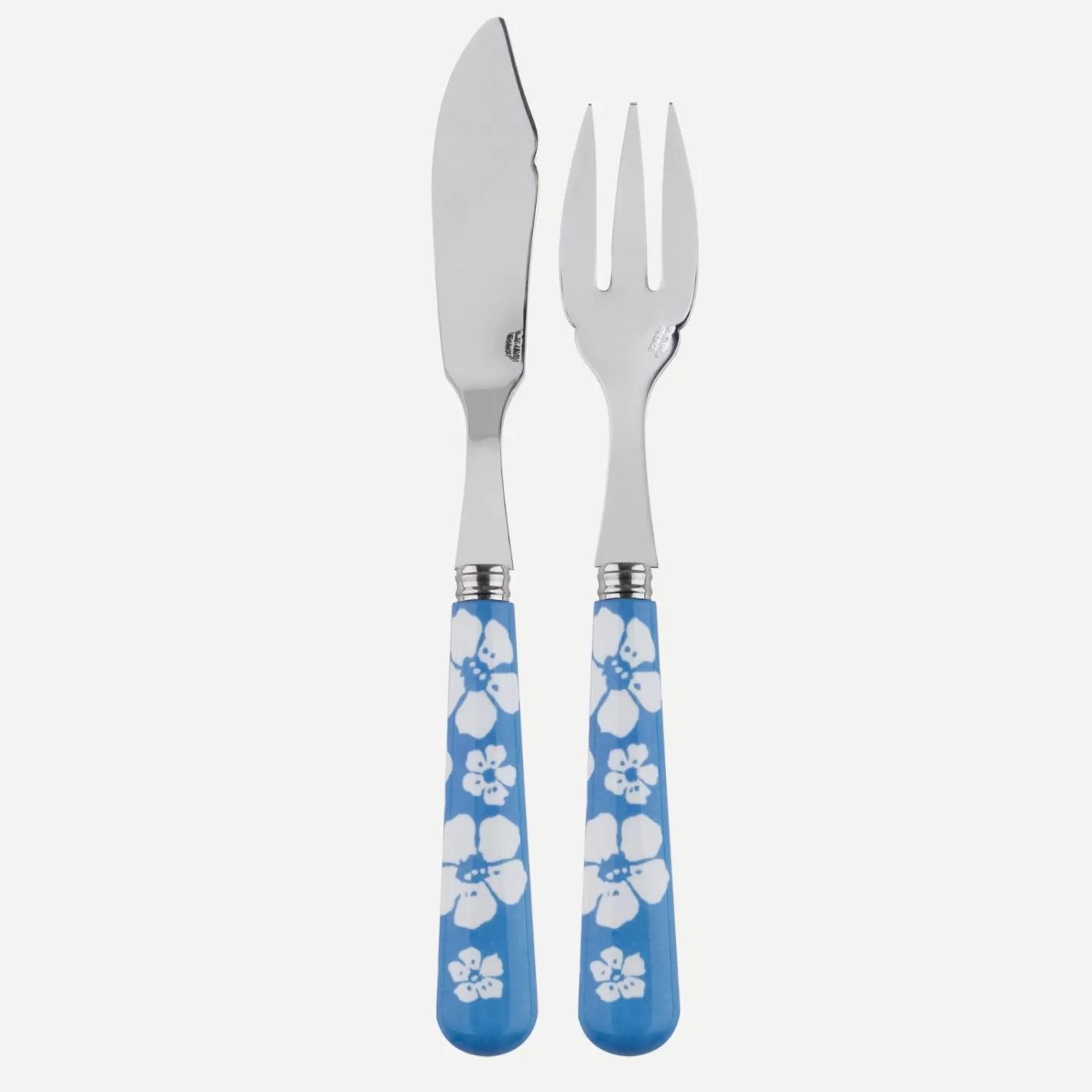 Sabre Paris Fish Knife | Fish Fork>Hawaiian Flower, Light blue