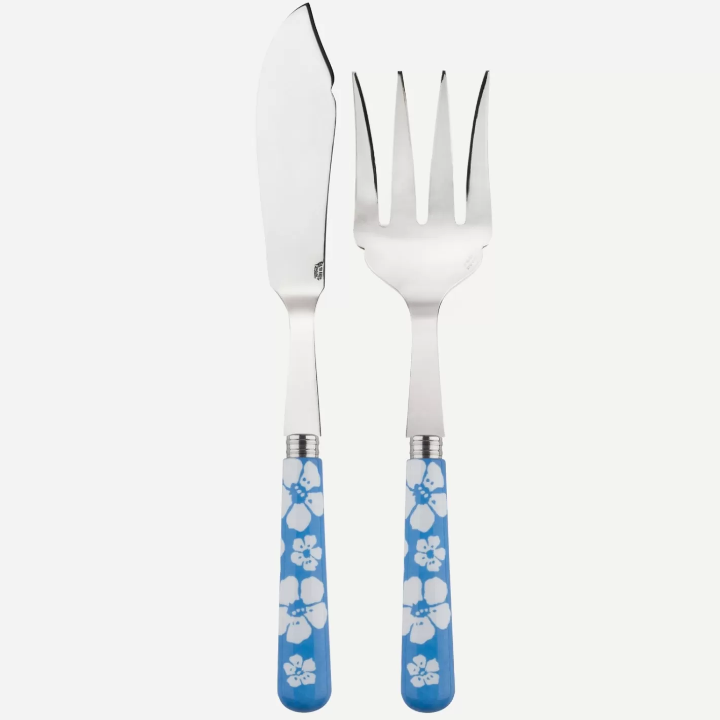 Sabre Paris Fish Serving Set>Hawaiian Flower, Light blue