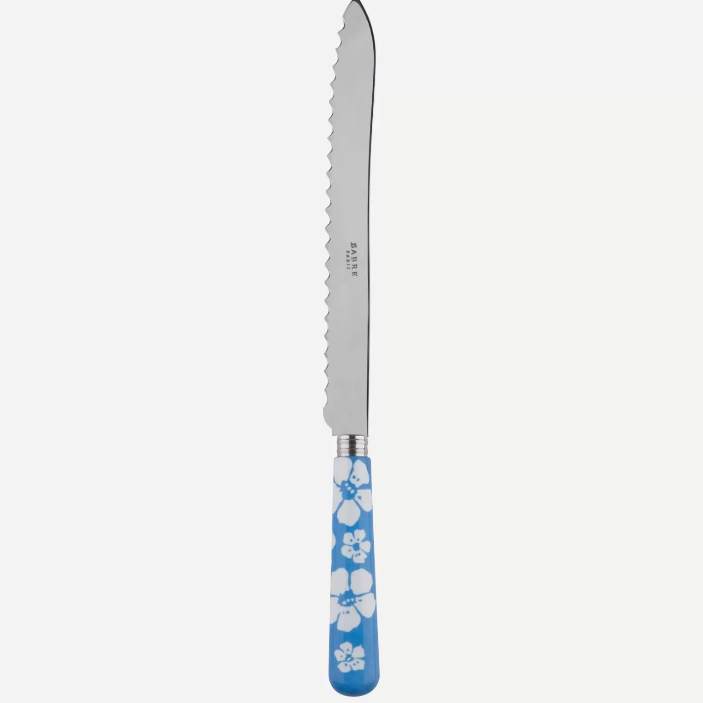 Sabre Paris Bread Knife>Hawaiian Flower, Light blue