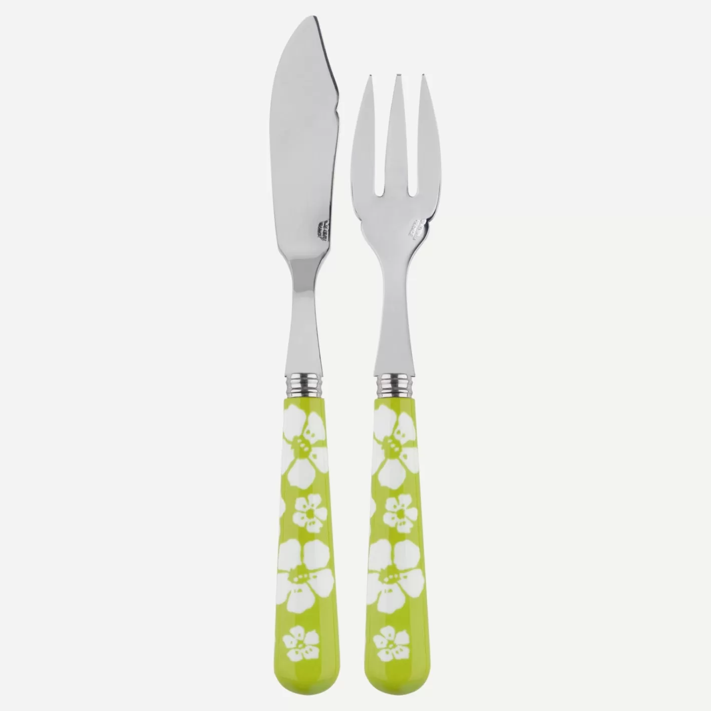 Sabre Paris Fish Knife | Fish Fork>Hawaiian Flower, Lime