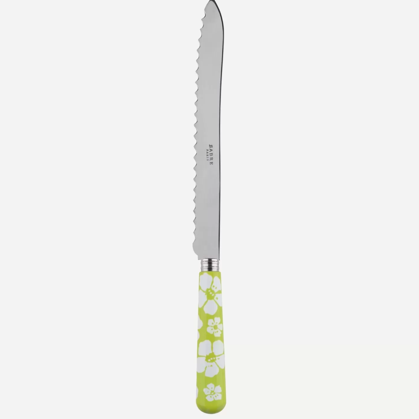 Sabre Paris Bread Knife>Hawaiian Flower, Lime