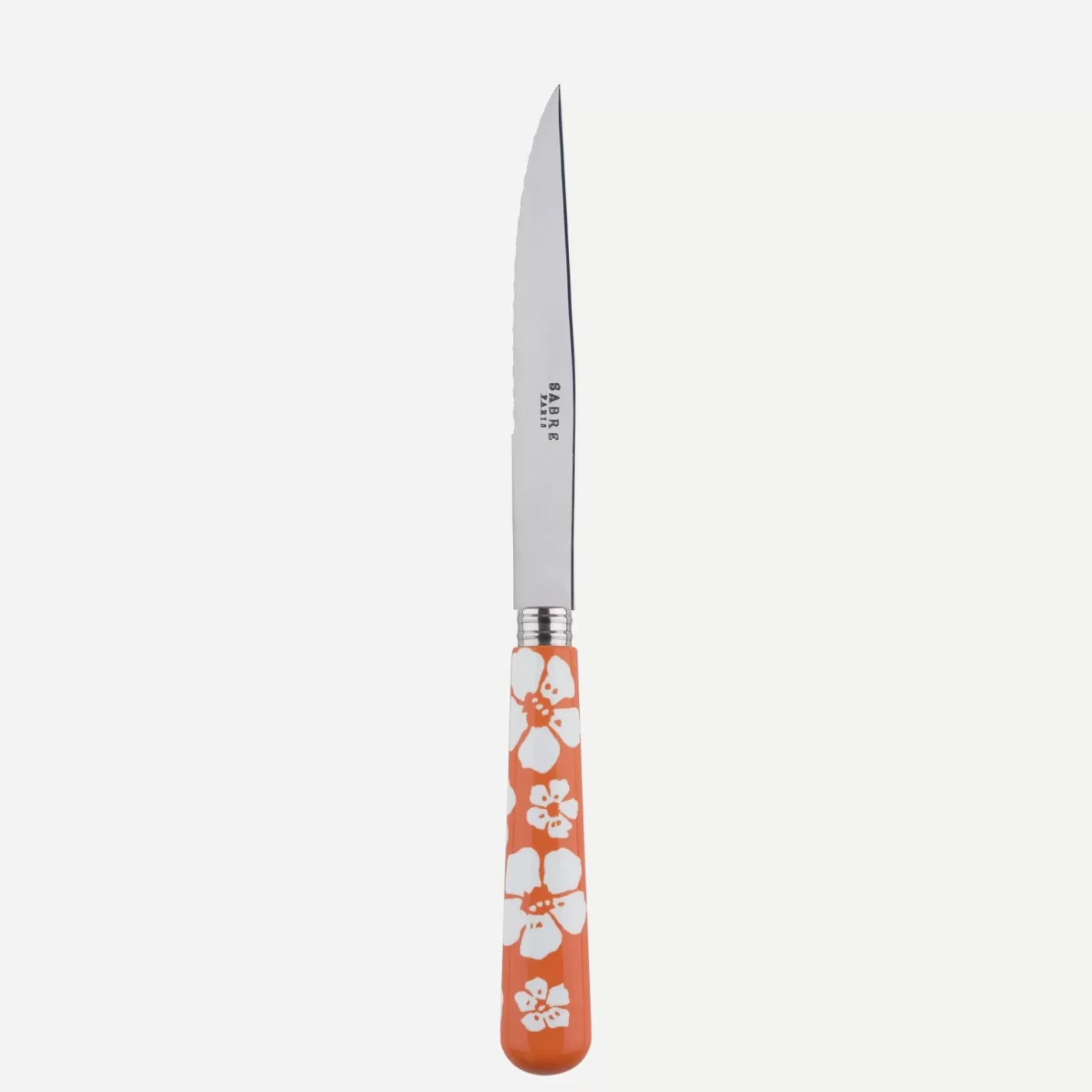 Sabre Paris Steak Knife>Hawaiian Flower, Orange