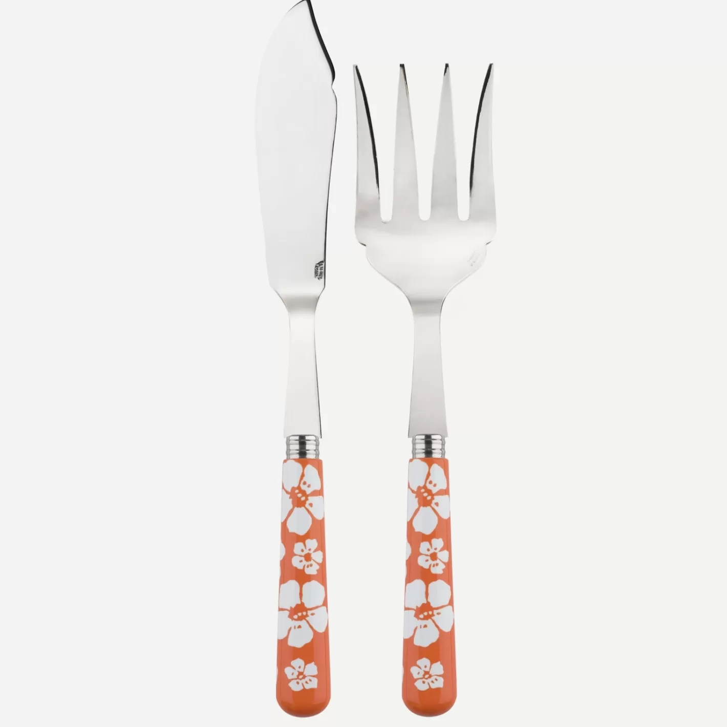 Sabre Paris Fish Serving Set>Hawaiian Flower, Orange