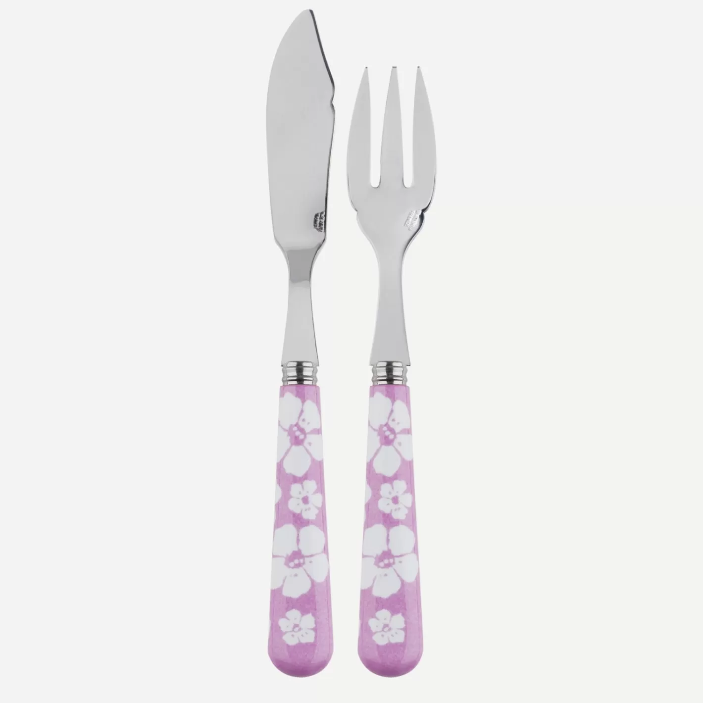 Sabre Paris Fish Knife | Fish Fork>Hawaiian Flower, Pink