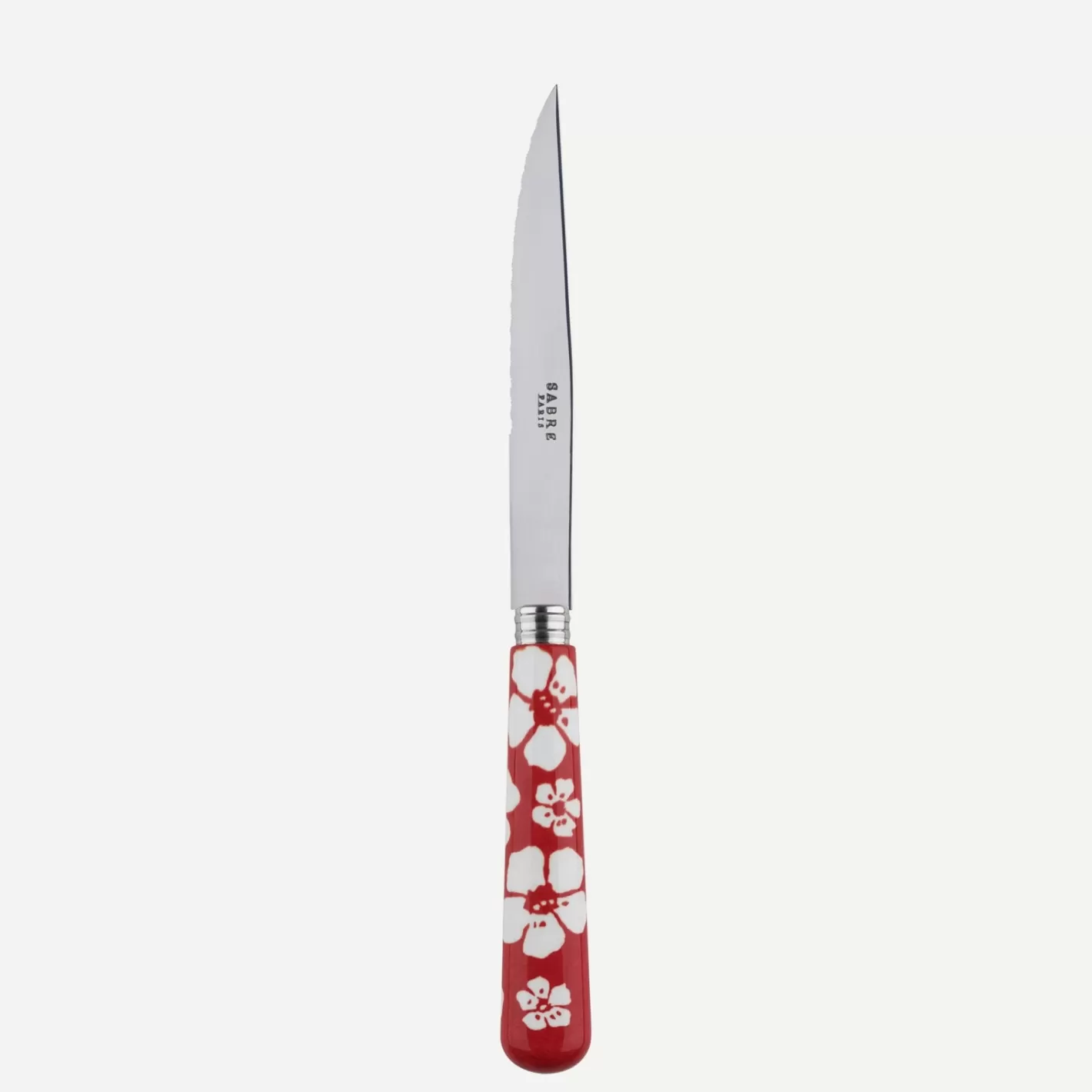 Sabre Paris Steak Knife>Hawaiian Flower, Red