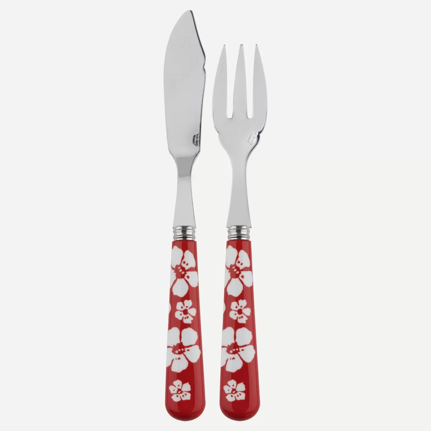 Sabre Paris Fish Knife | Fish Fork>Hawaiian Flower, Red