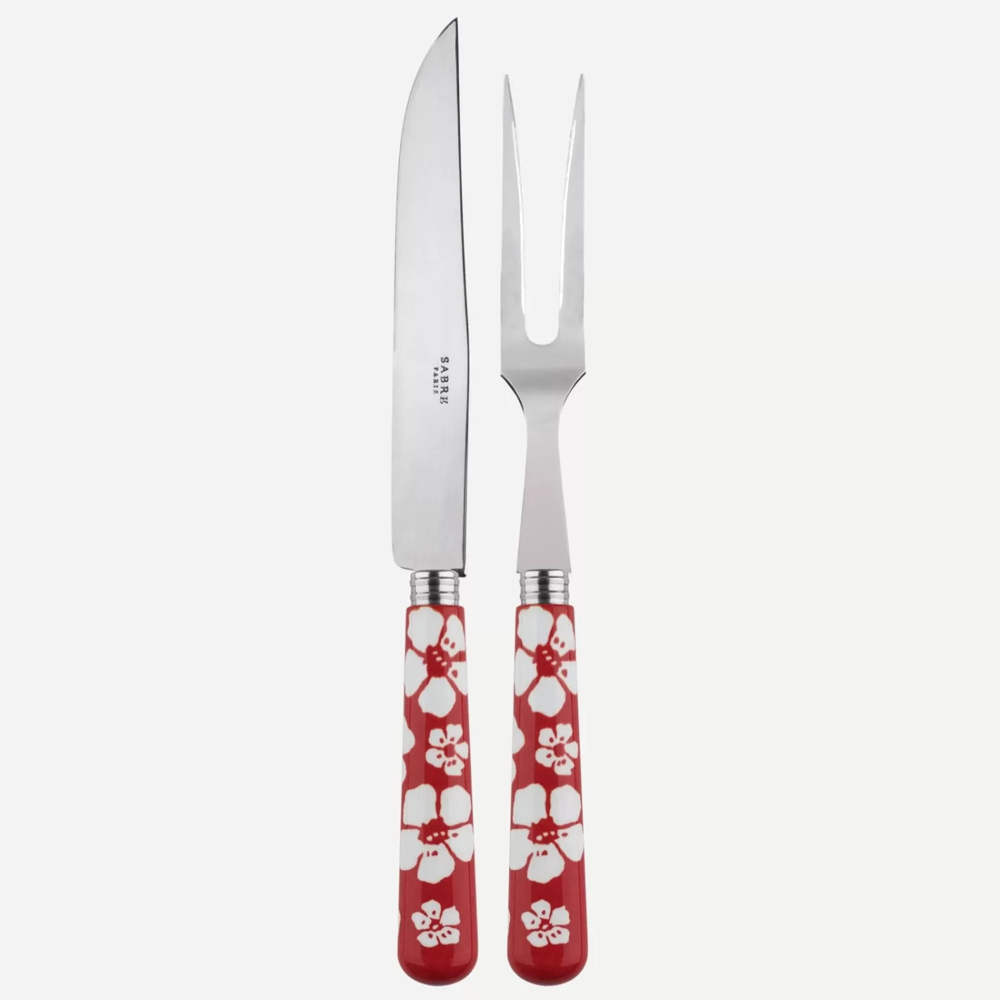 Sabre Paris Carving Set>Hawaiian Flower, Red