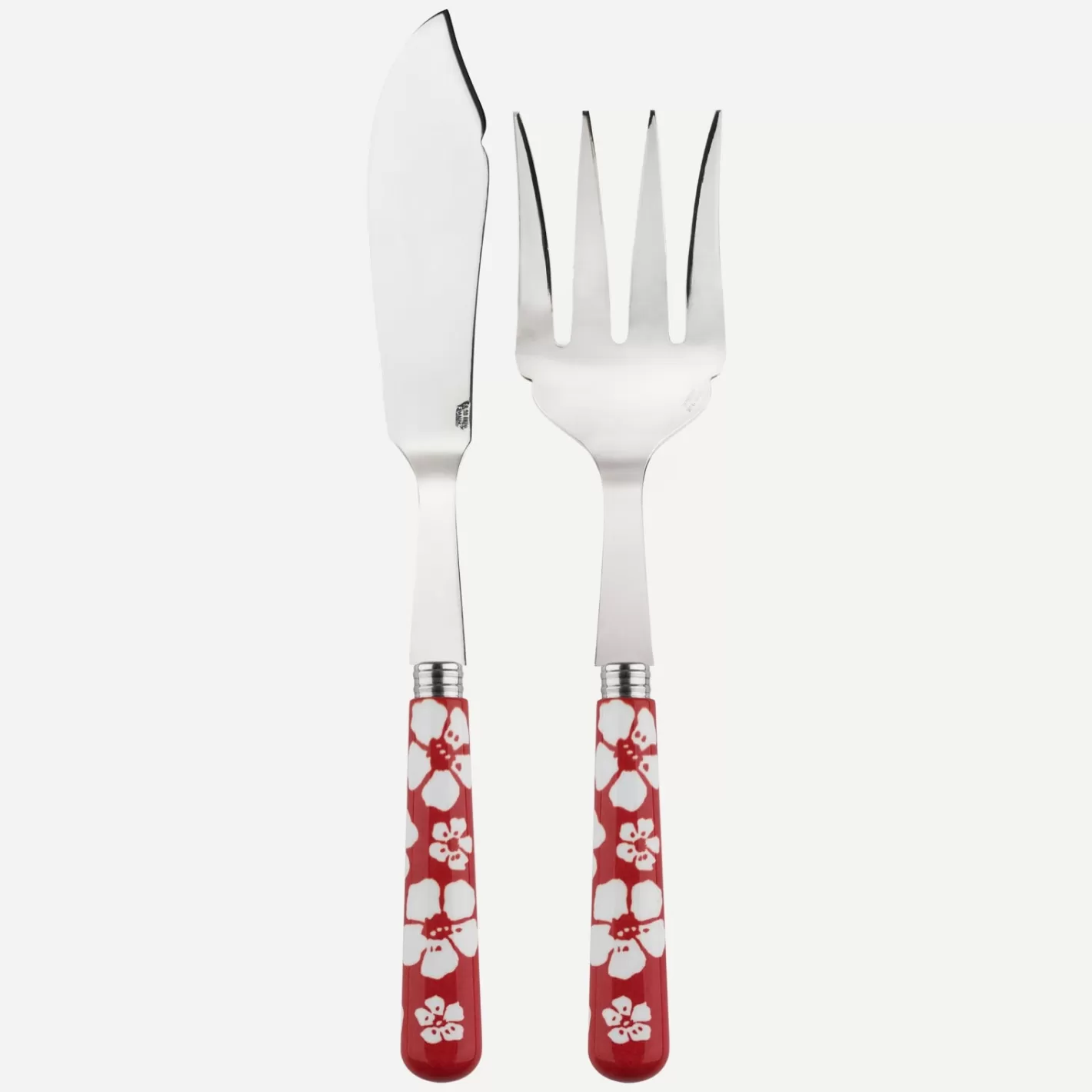 Sabre Paris Fish Serving Set>Hawaiian Flower, Red