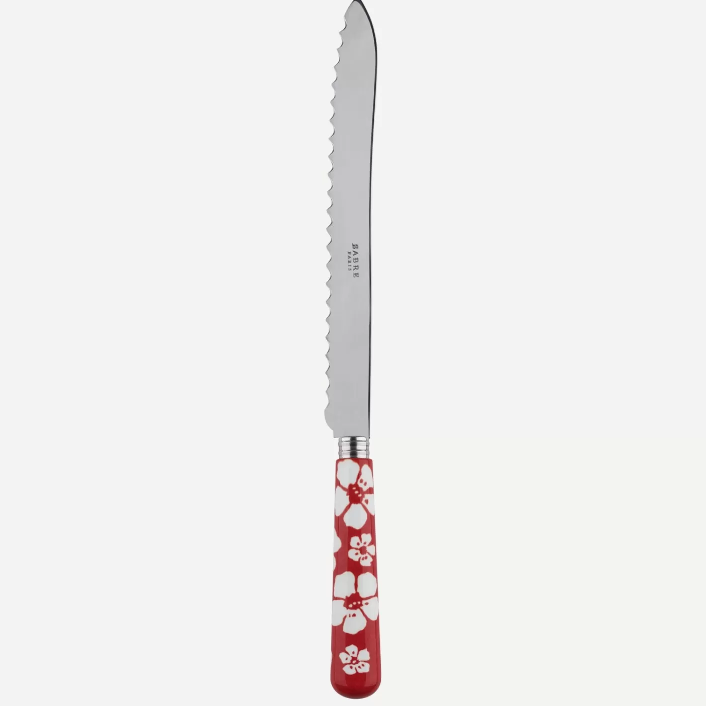 Sabre Paris Bread Knife>Hawaiian Flower, Red