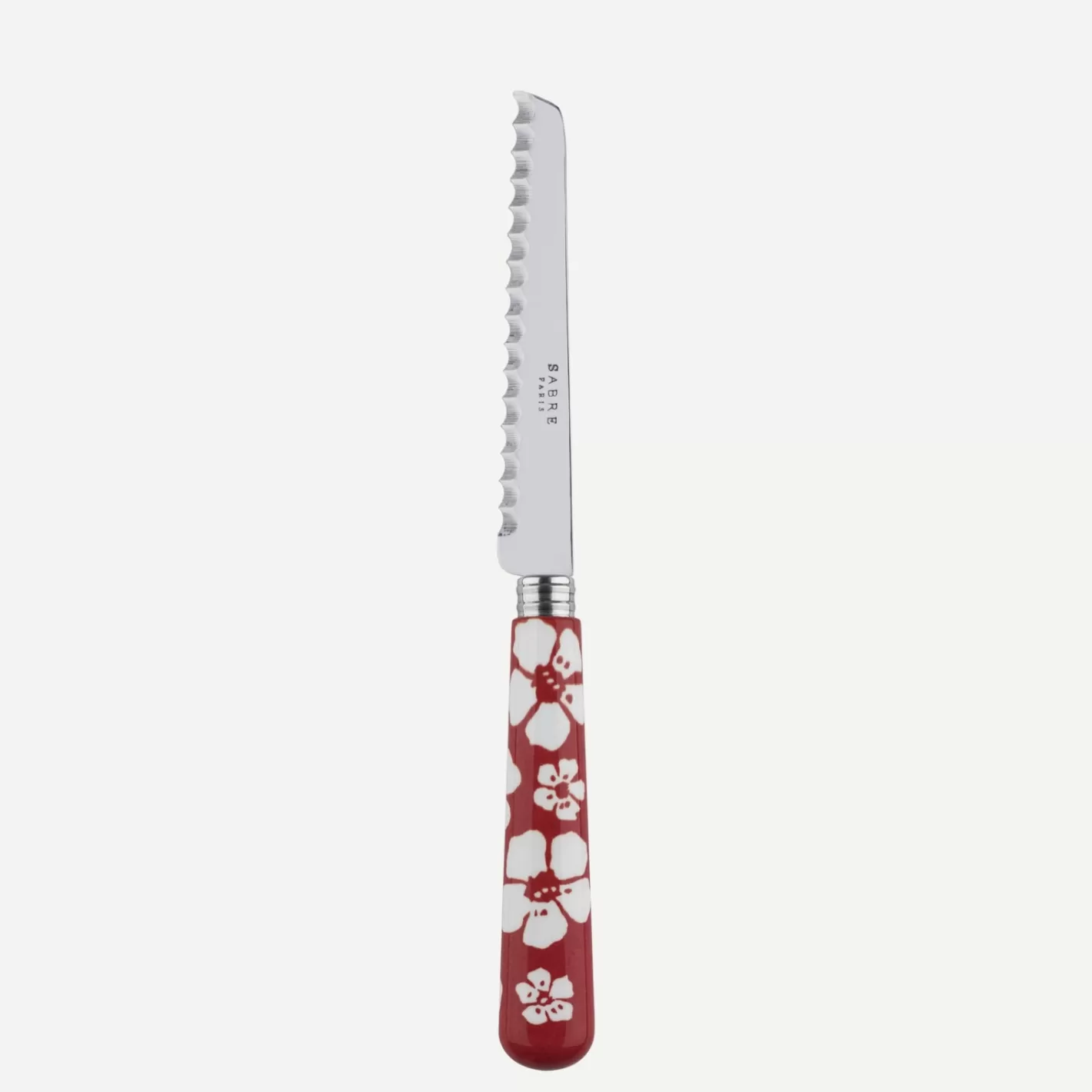 Sabre Paris Tomato Knife>Hawaiian Flower, Red