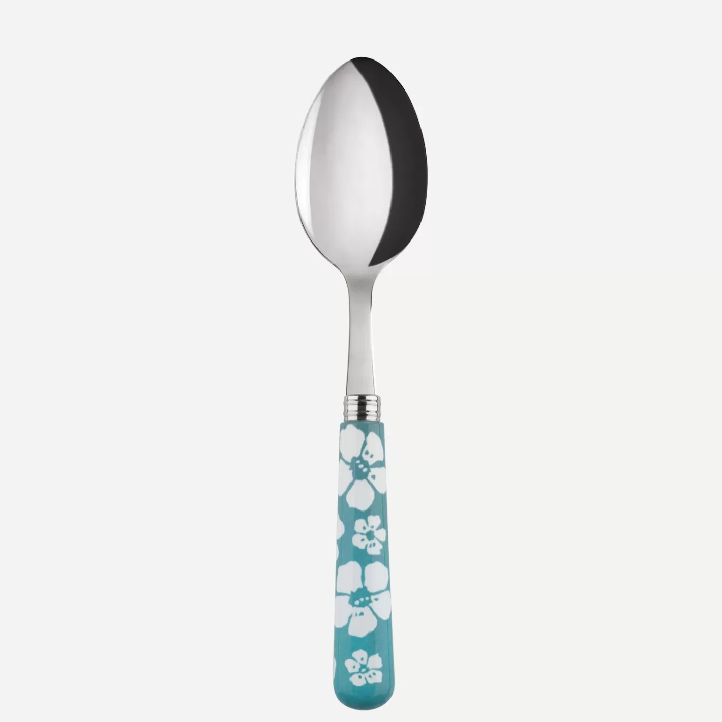 Sabre Paris Soup Spoon>Hawaiian Flower, Turquoise