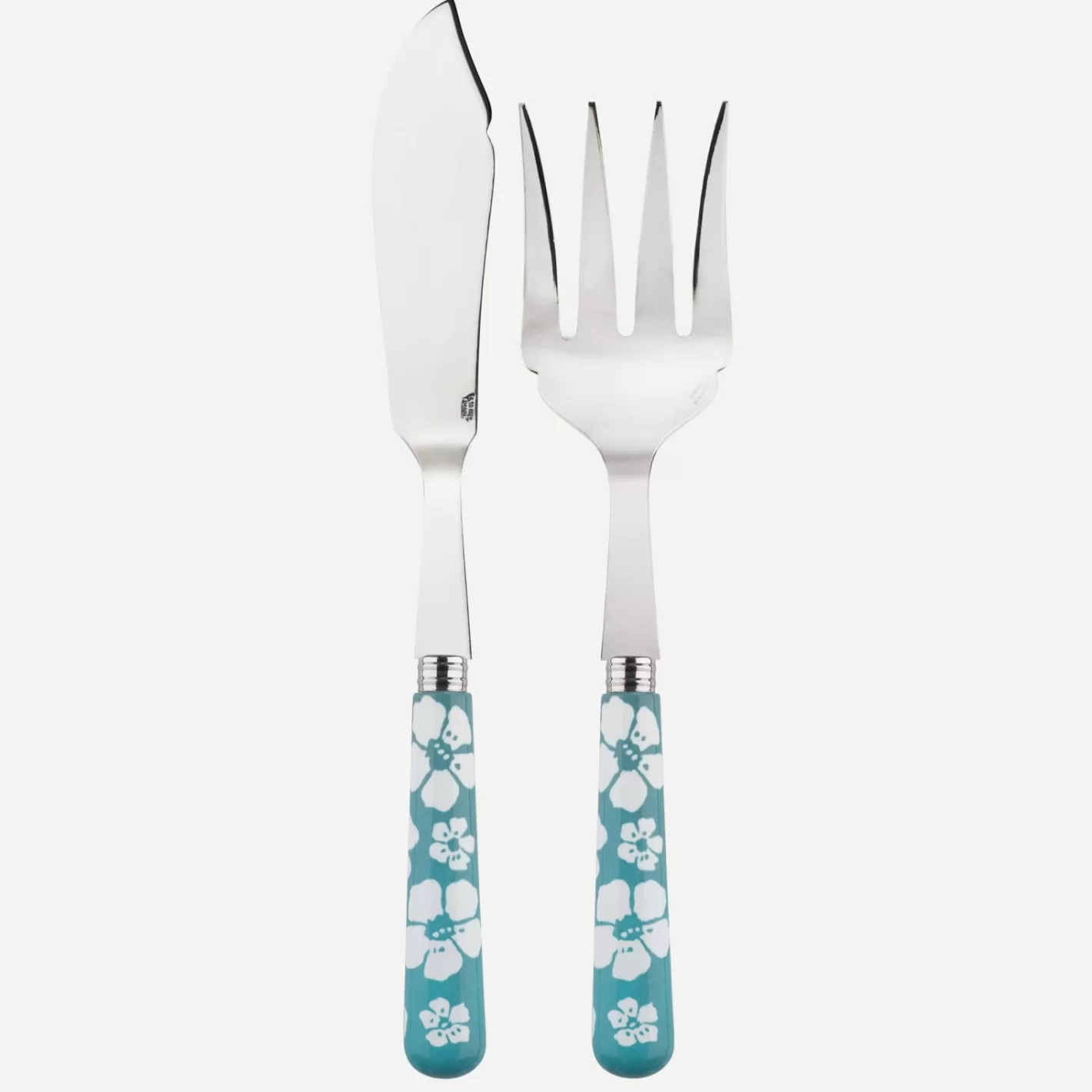 Sabre Paris Fish Serving Set>Hawaiian Flower, Turquoise