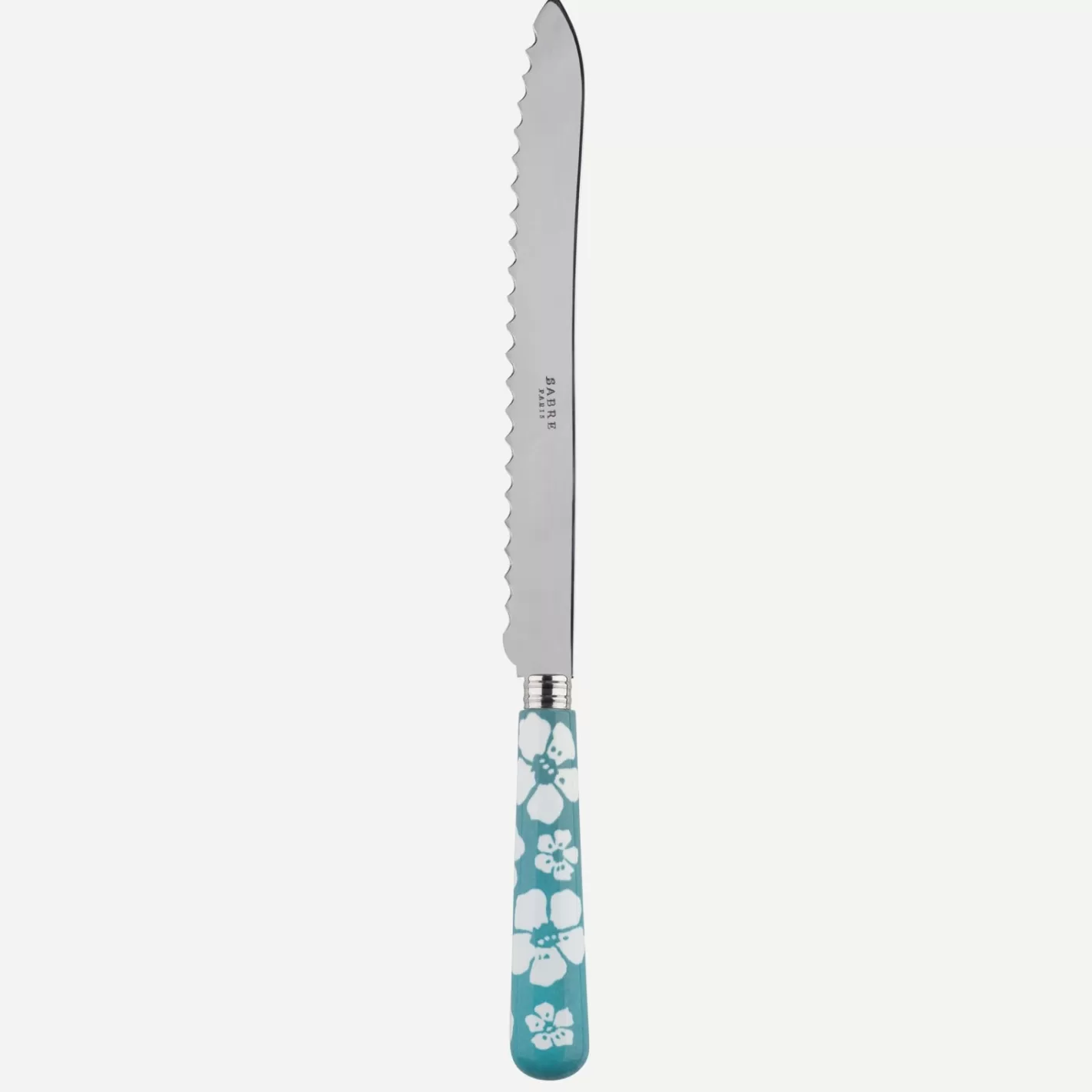 Sabre Paris Bread Knife>Hawaiian Flower, Turquoise