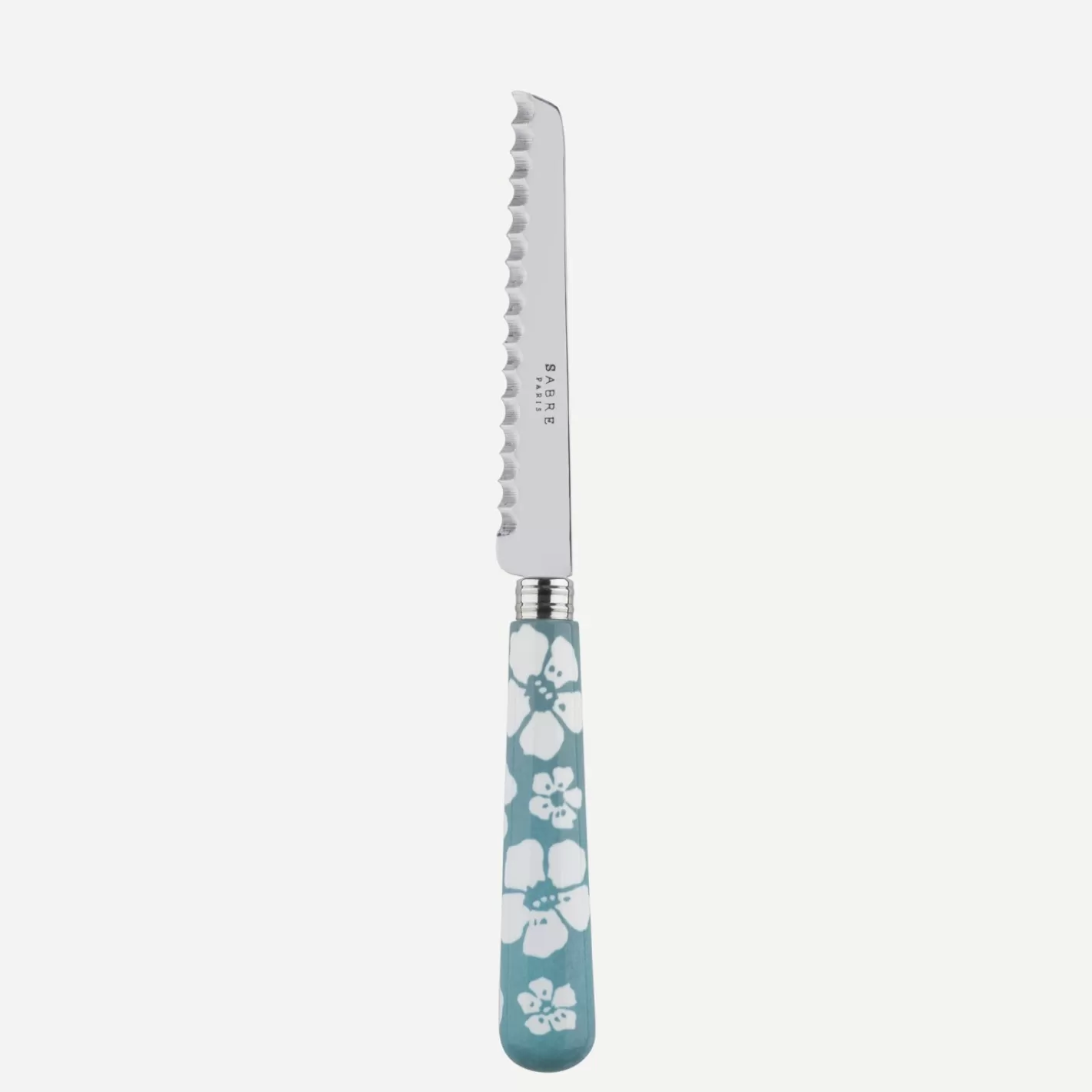 Sabre Paris Tomato Knife>Hawaiian Flower, Turquoise