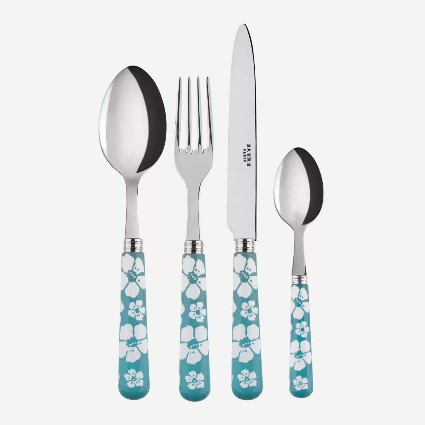 Sabre Paris Set Of 4 Pieces>Hawaiian Flower, Turquoise