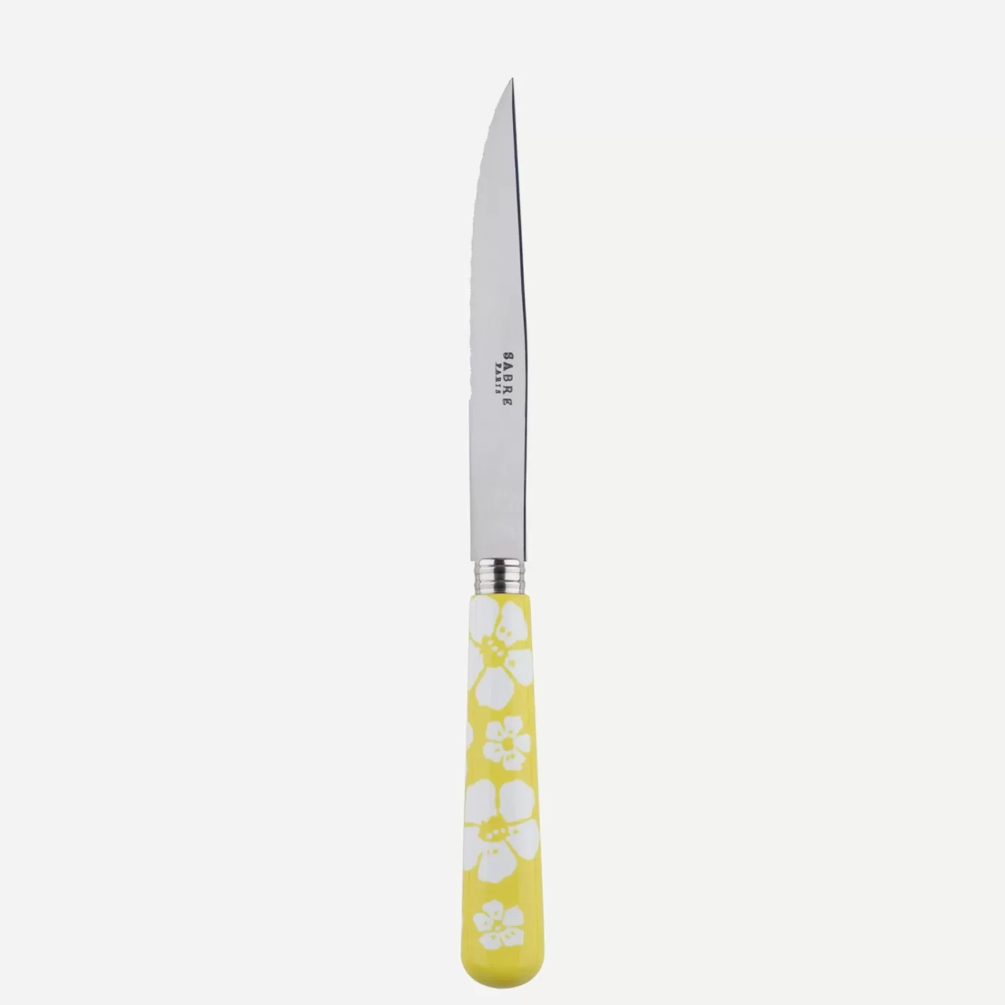 Sabre Paris Steak Knife>Hawaiian Flower, Yellow