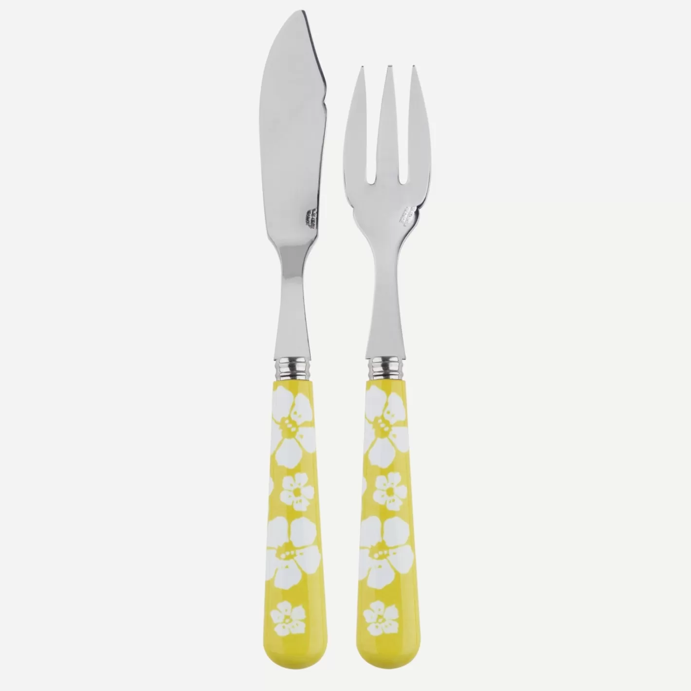 Sabre Paris Fish Knife | Fish Set>Hawaiian Flower, Yellow