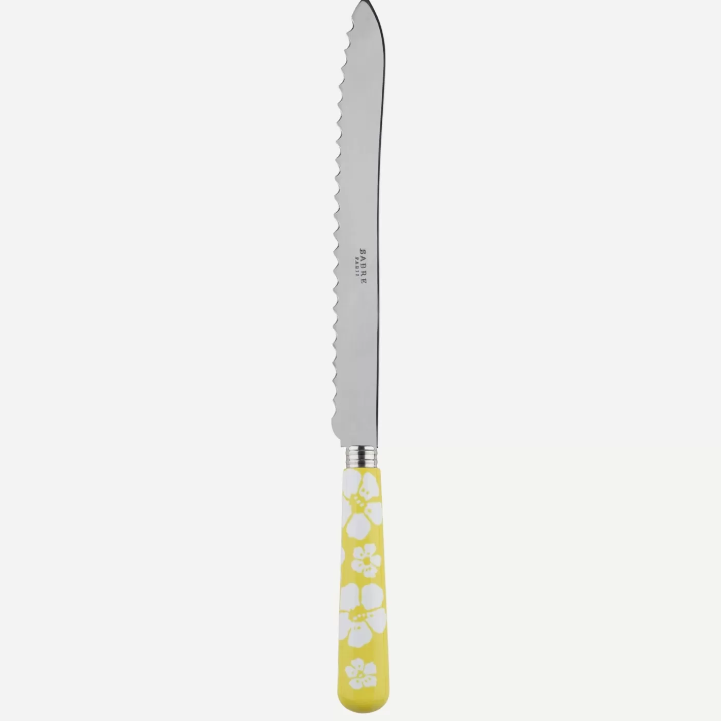 Sabre Paris Bread Knife>Hawaiian Flower, Yellow