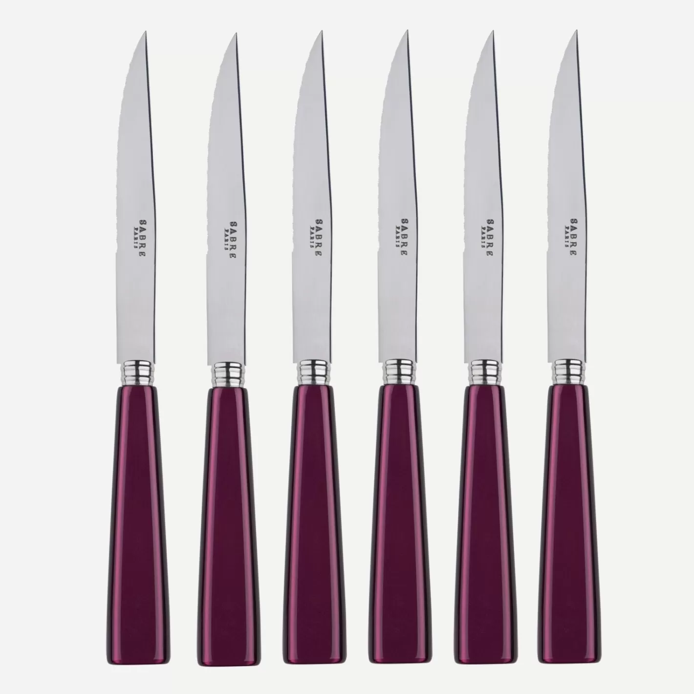 Sabre Paris Set Of 6 Steak Knives>Icône, Aubergine