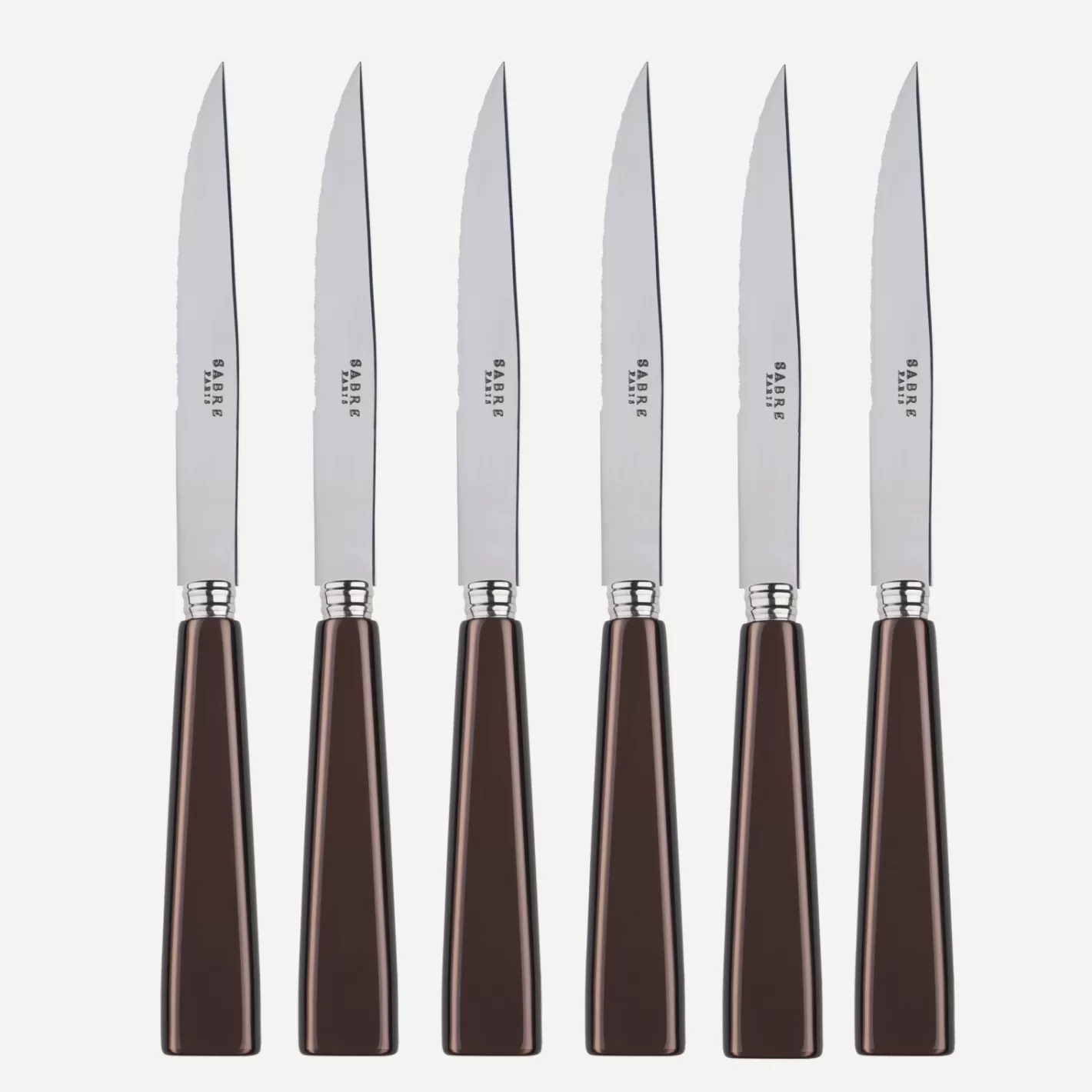 Sabre Paris Set Of 6 Steak Knives>Icône, Brown