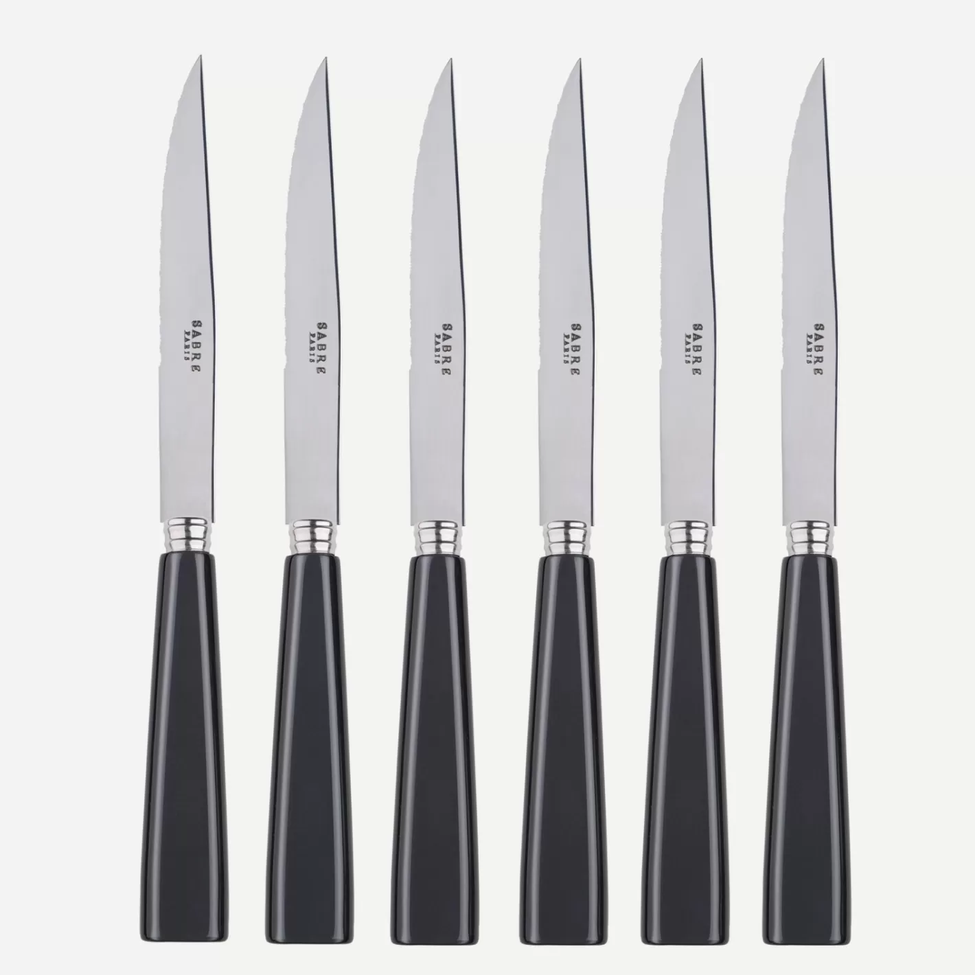 Sabre Paris Set Of 6 Steak Knives>Icône, Dark grey