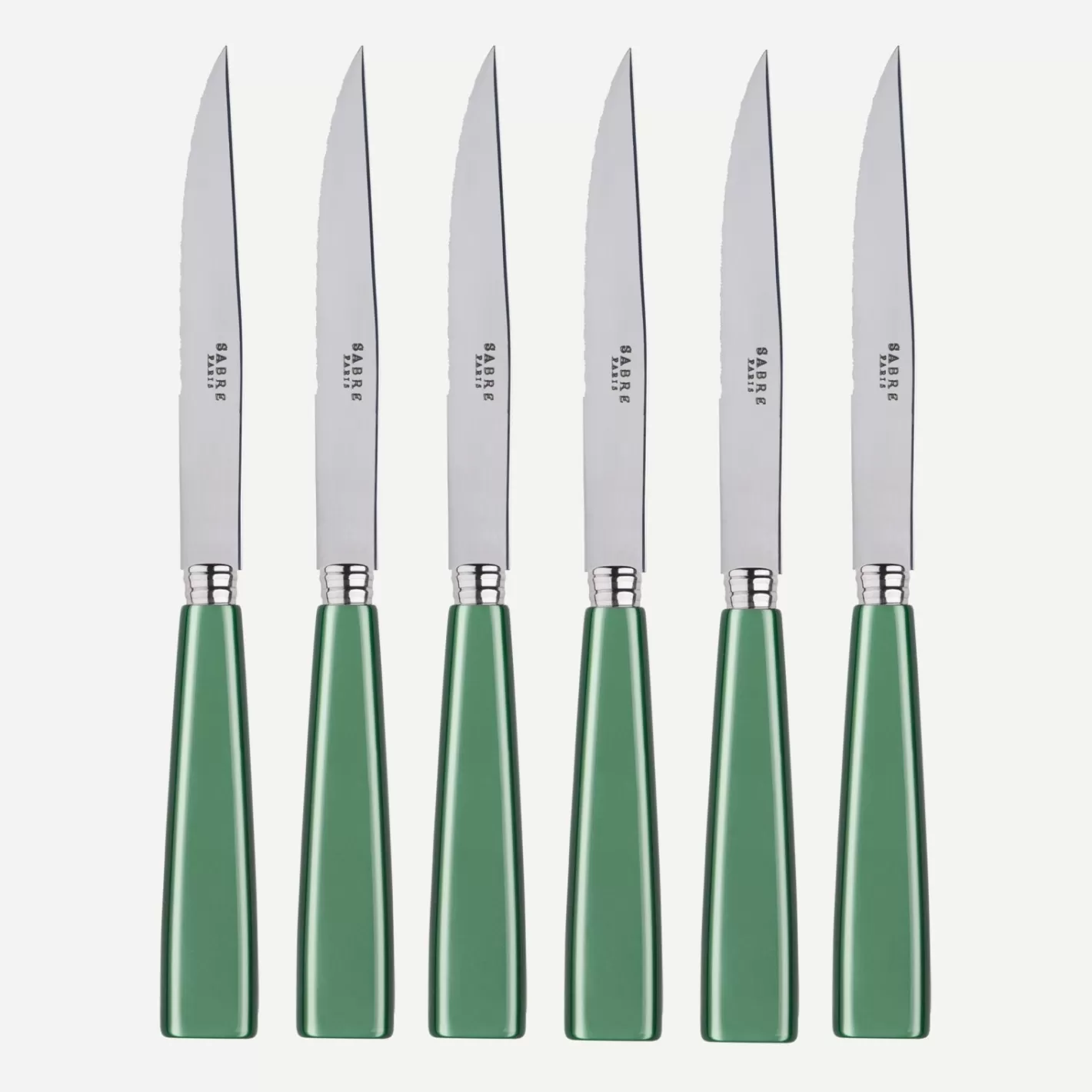 Sabre Paris Set Of 6 Steak Knives>Icône, Garden green