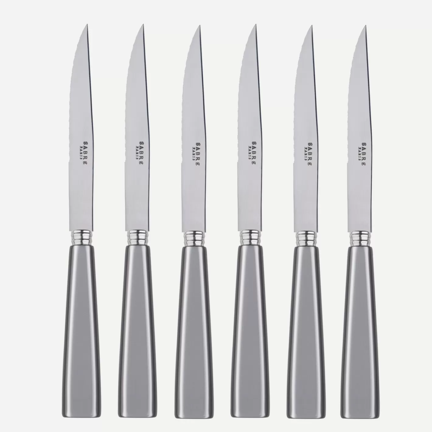 Sabre Paris Set Of 6 Steak Knives>Icône, Grey