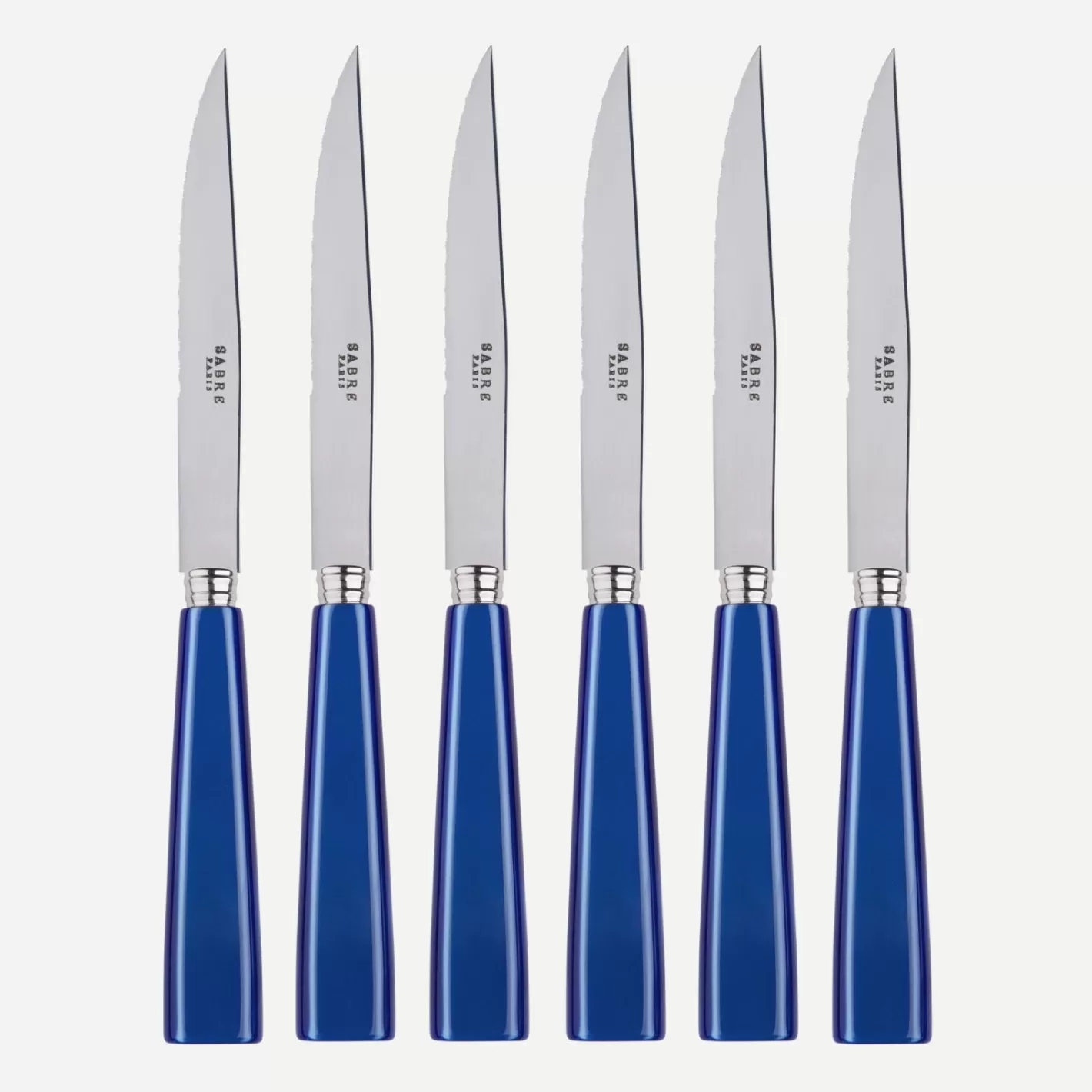 Sabre Paris Set Of 6 Steak Knives>Icône, Lapis blue