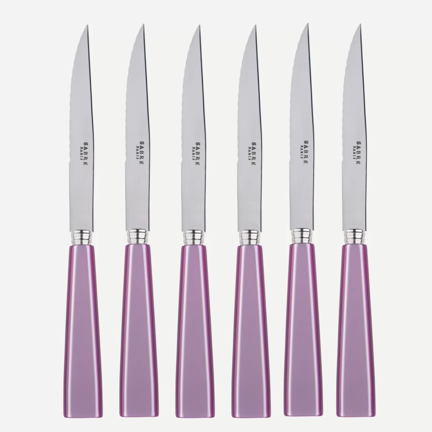 Sabre Paris Set Of 6 Steak Knives>Icône, Lilac