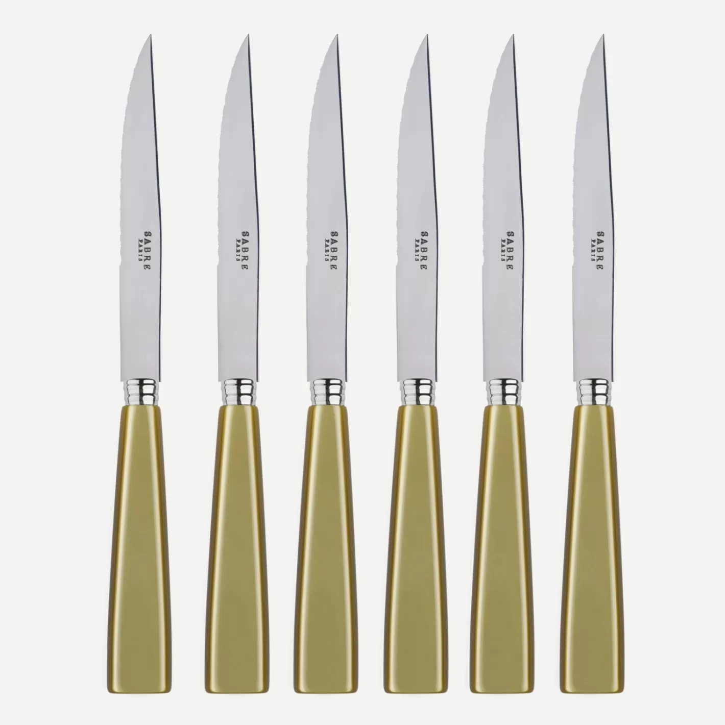 Sabre Paris Set Of 6 Steak Knives>Icône, Moss