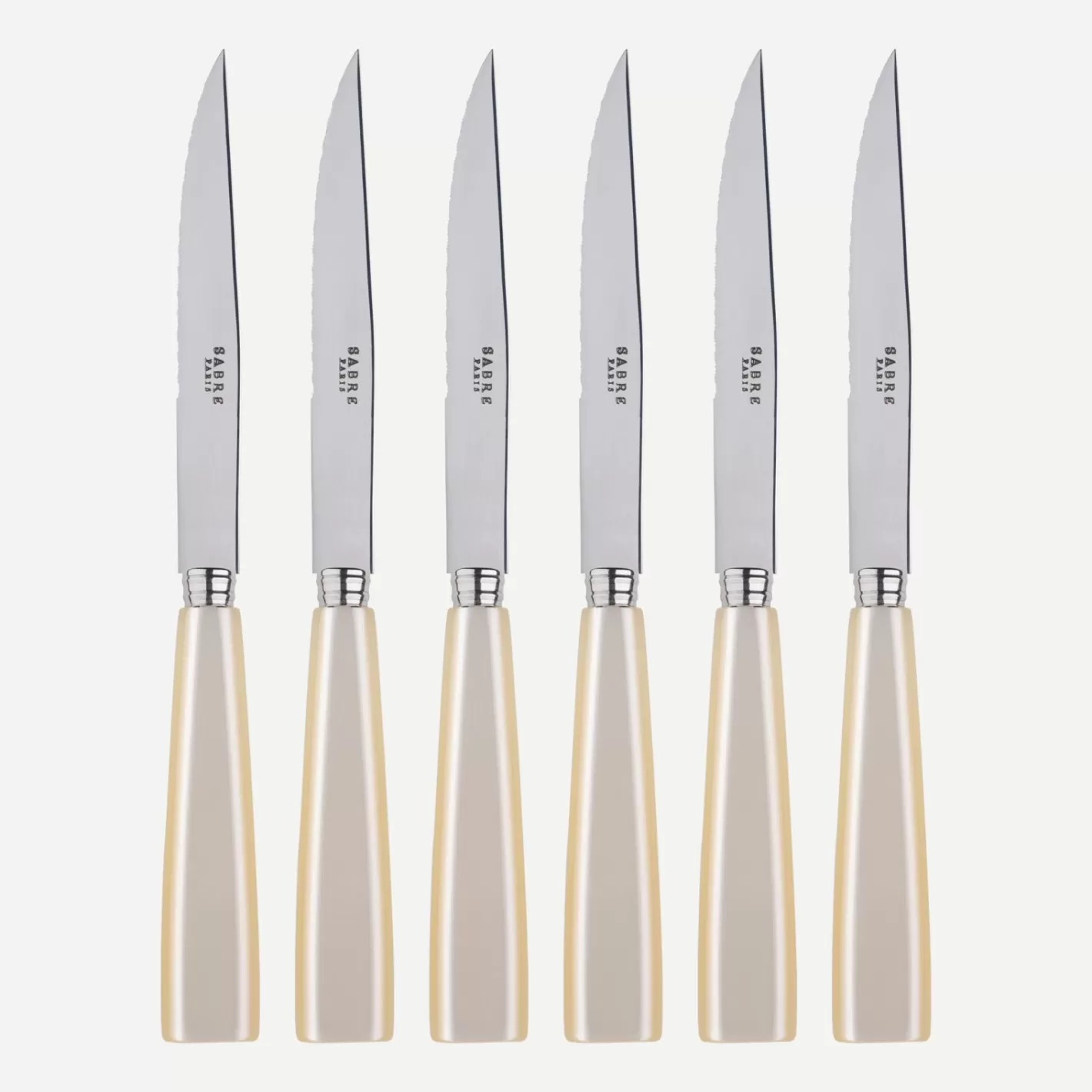 Sabre Paris Set Of 6 Steak Knives>Icône, Pearl