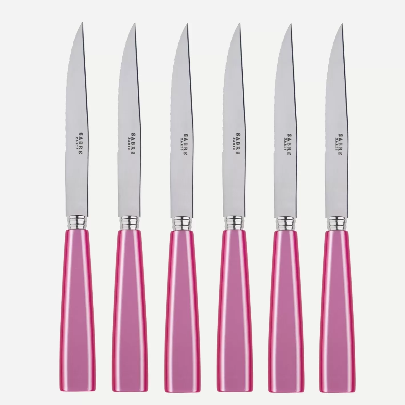 Sabre Paris Set Of 6 Steak Knives>Icône, Pink