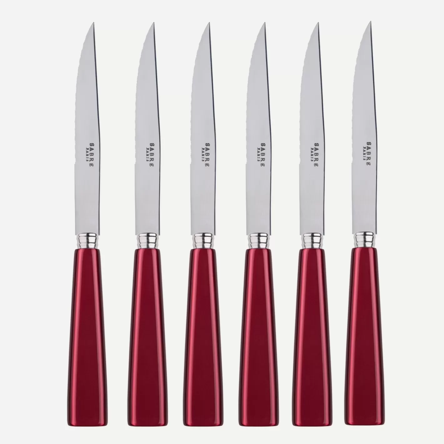 Sabre Paris Set Of 6 Steak Knives>Icône, Red