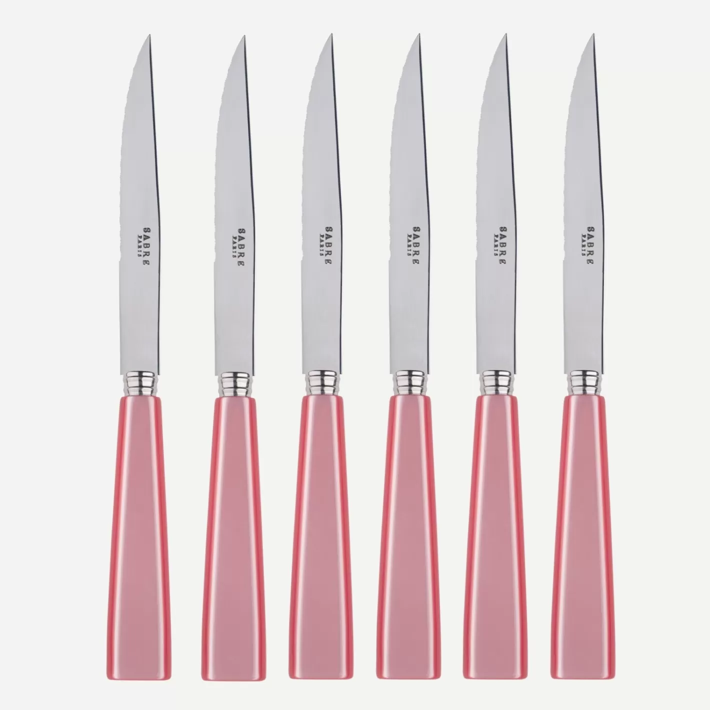 Sabre Paris Set Of 6 Steak Knives>Icône, Soft pink