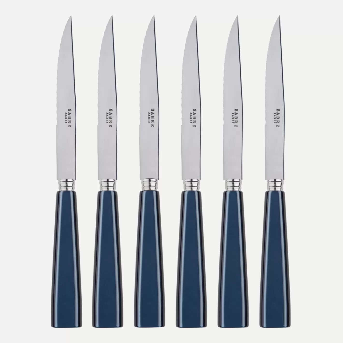 Sabre Paris Set Of 6 Steak Knives>Icône, Steel blue