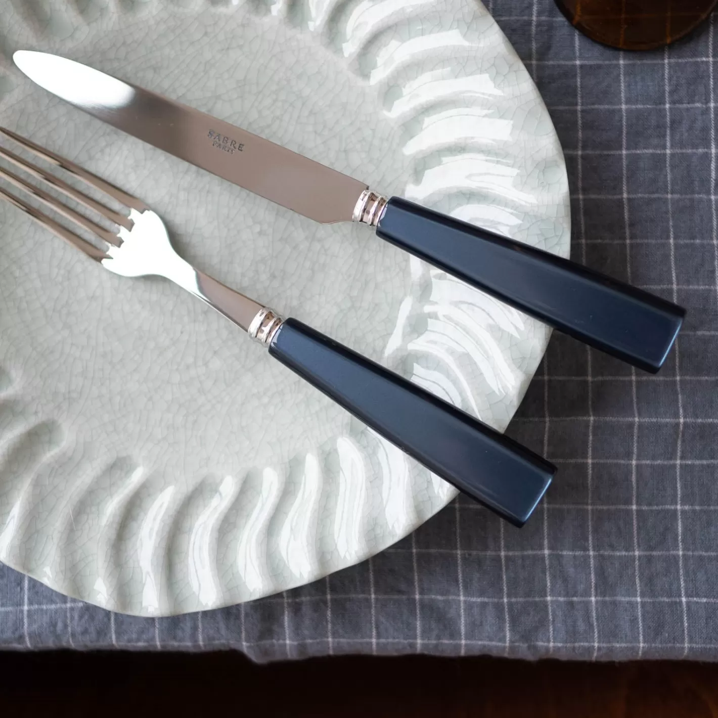 Sabre Paris Dinner Fork>Icône, Steel blue