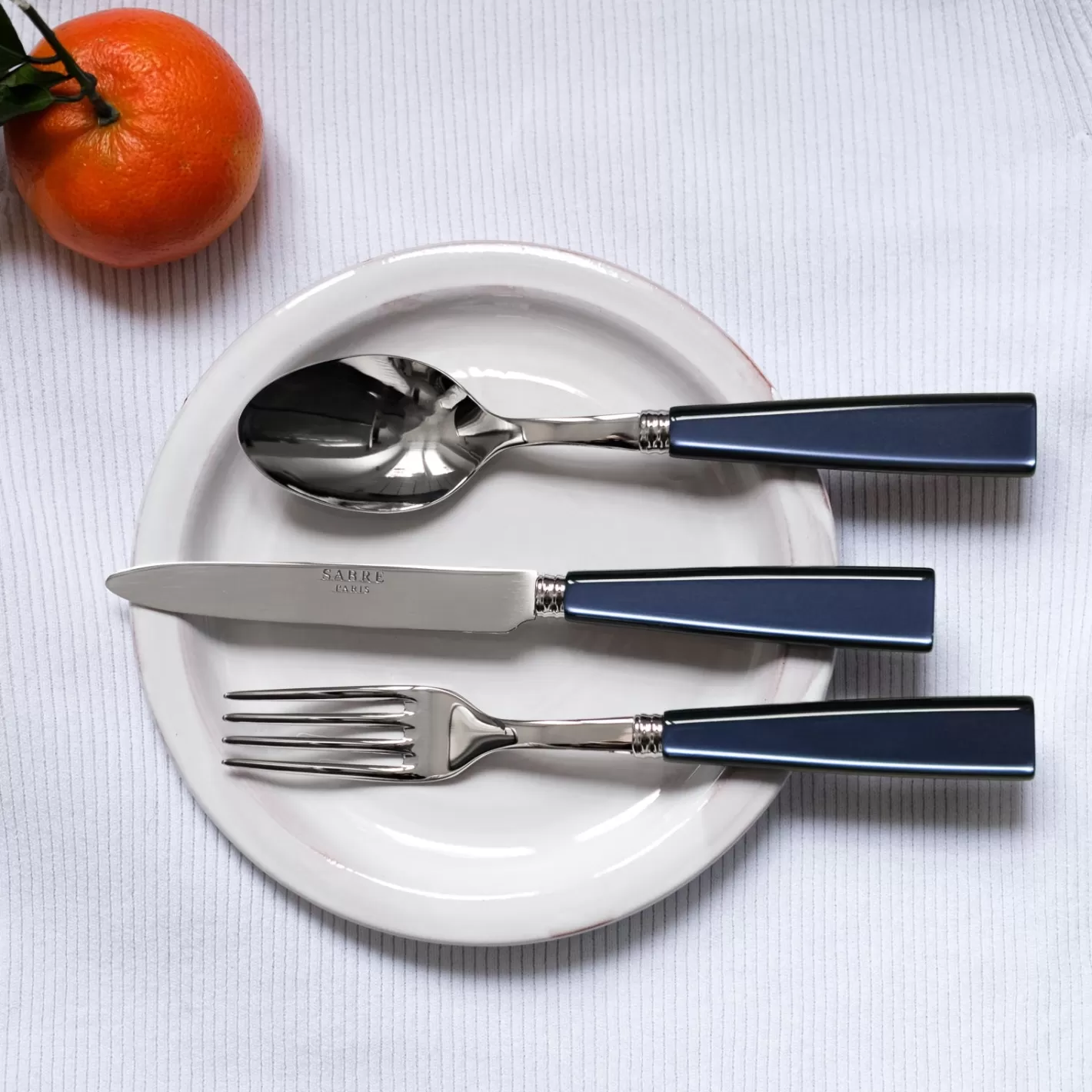 Sabre Paris Salad Fork>Icône, Steel blue