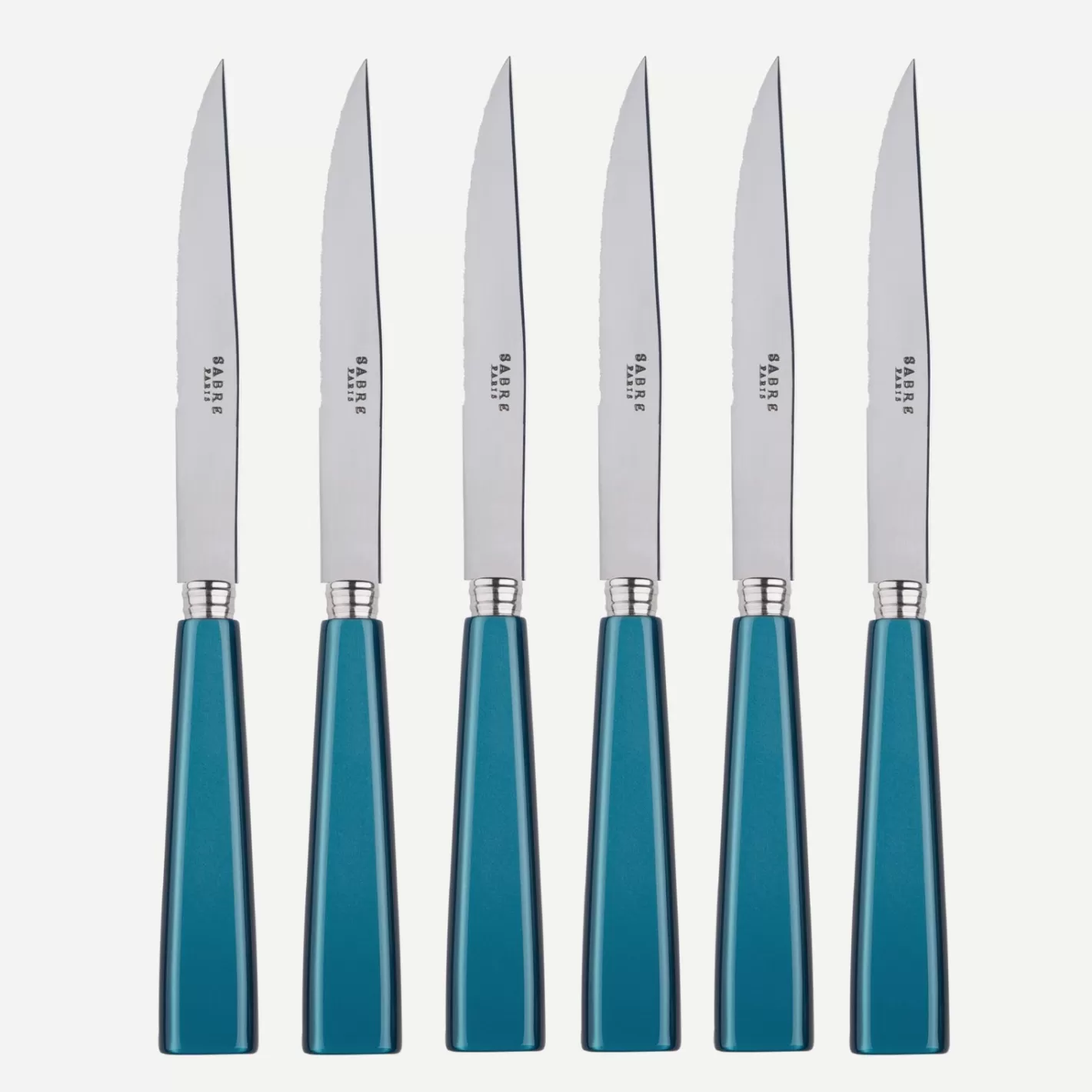 Sabre Paris Set Of 6 Steak Knives>Icône, Turquoise