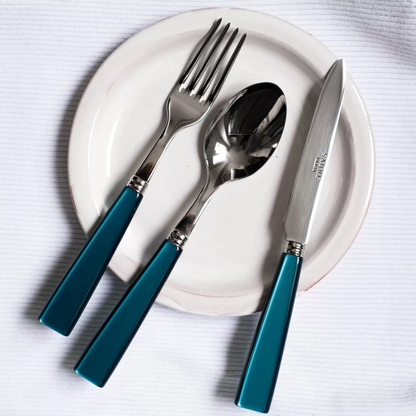 Sabre Paris Salad Fork>Icône, Turquoise