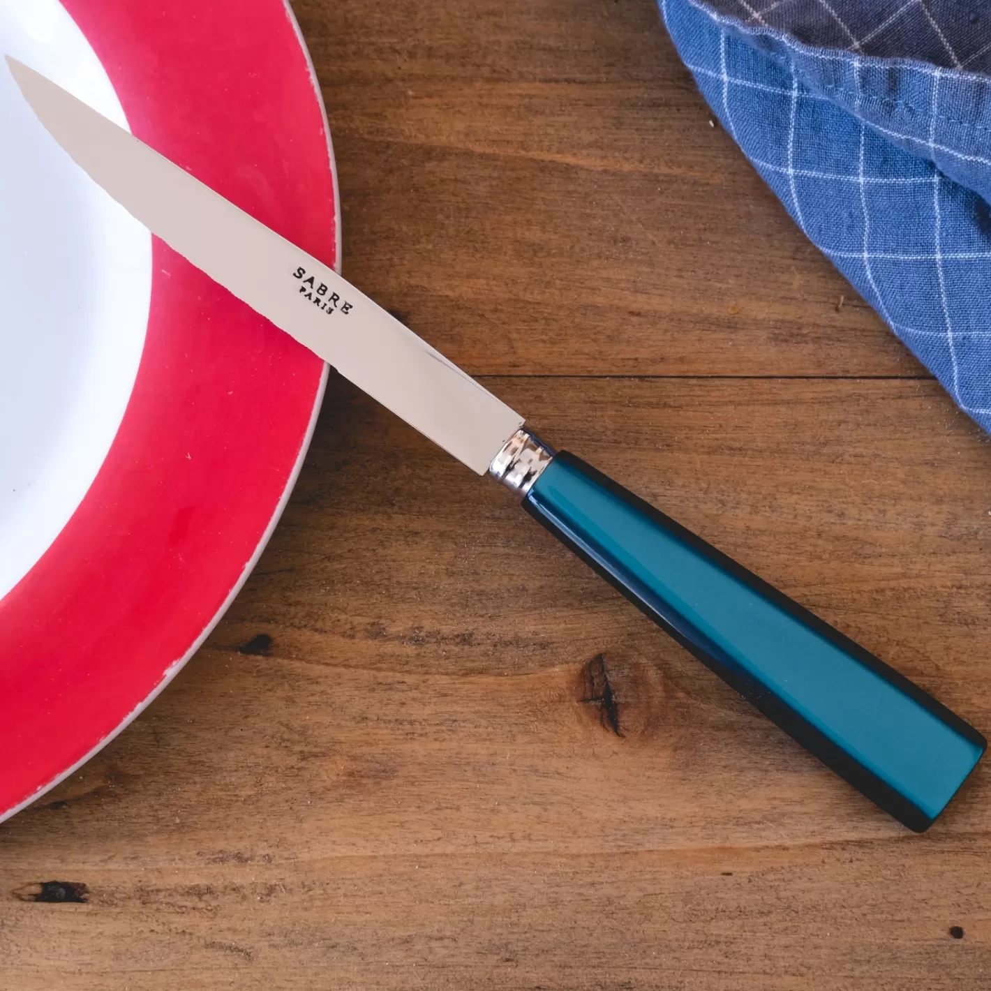 Sabre Paris Steak Knife>Icône, Turquoise