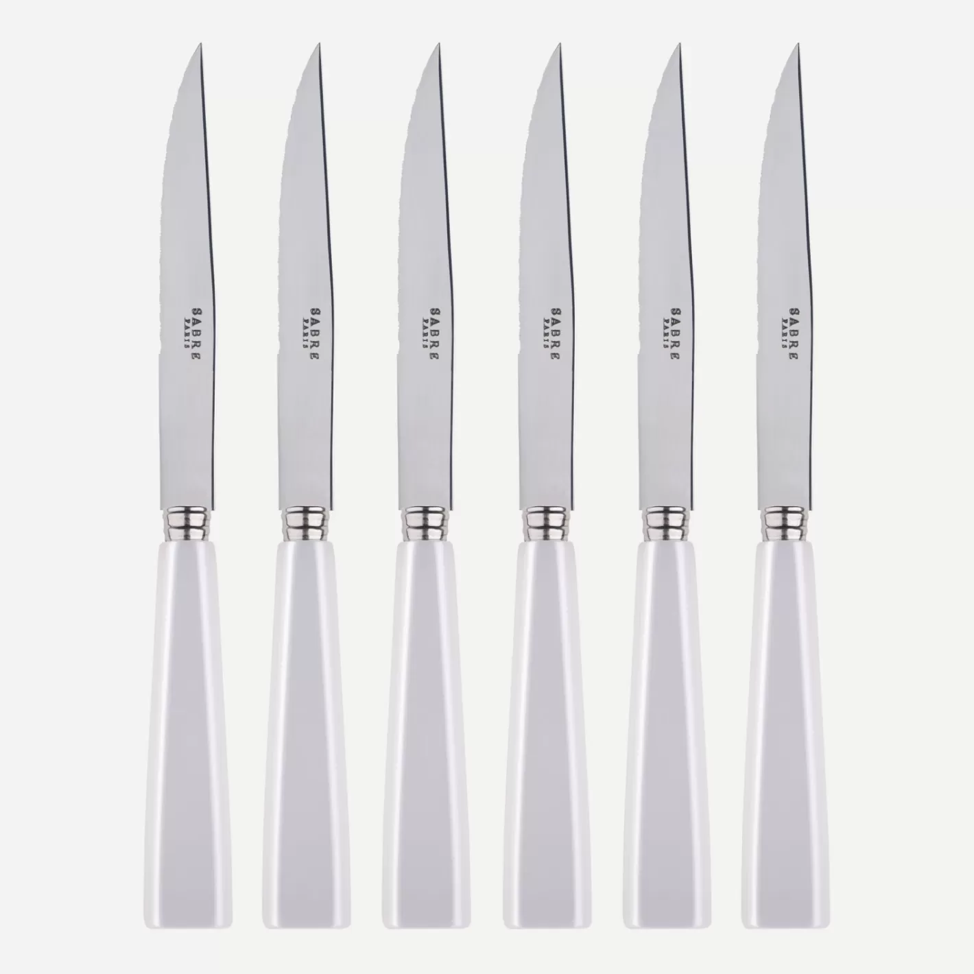 Sabre Paris Set Of 6 Steak Knives>Icône, White