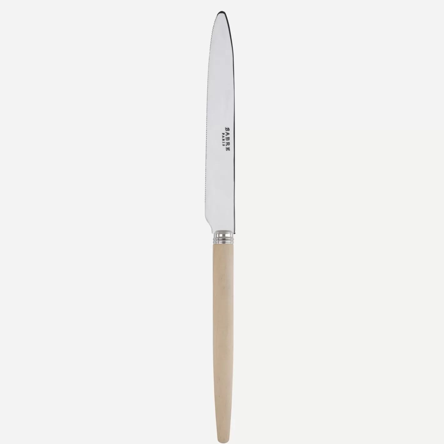 Sabre Paris Serrated Dinner Knife Blade>Jonc, Light wood